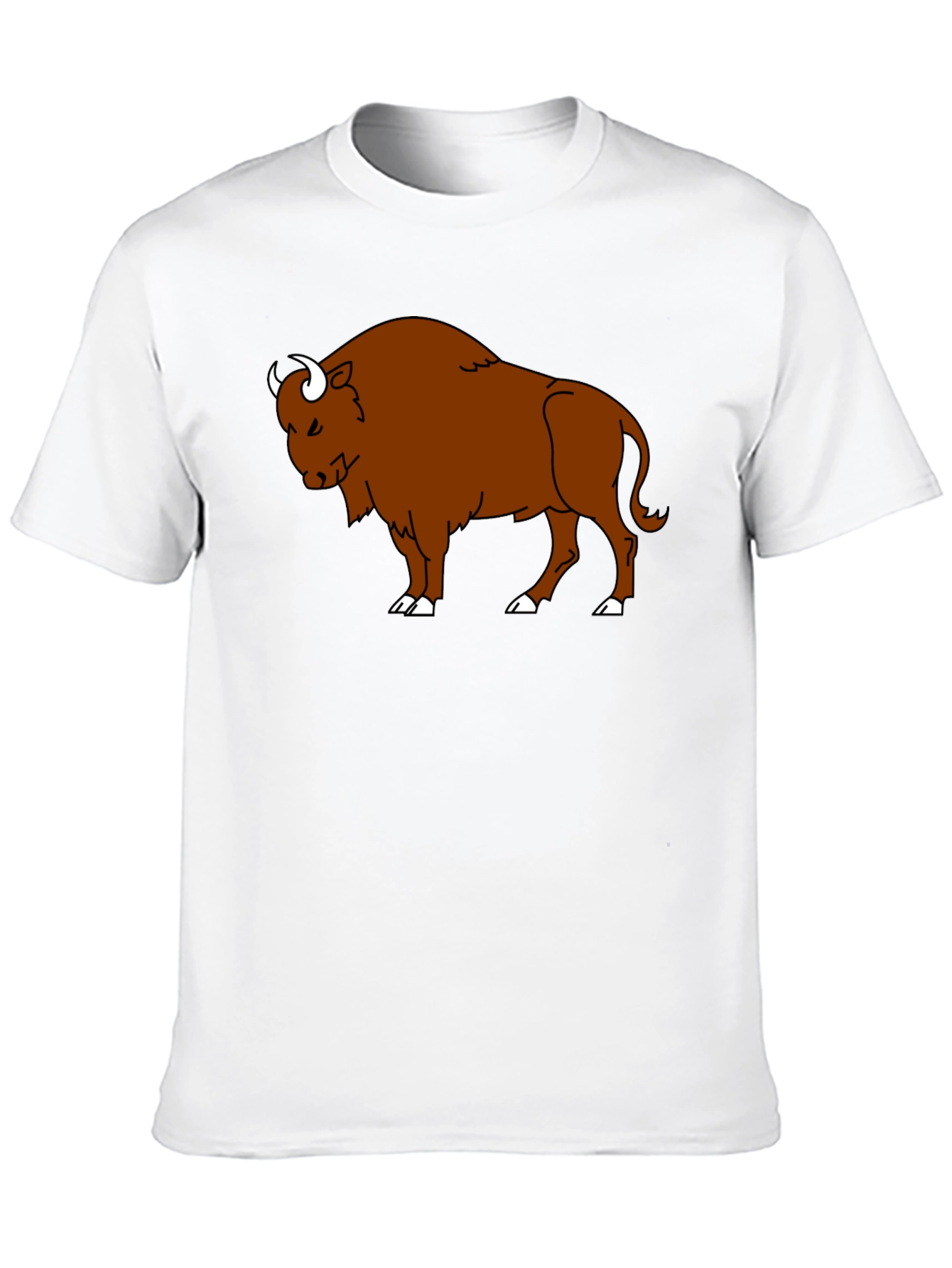 Bison Graphic T-Shirt - Black Cotton Tee