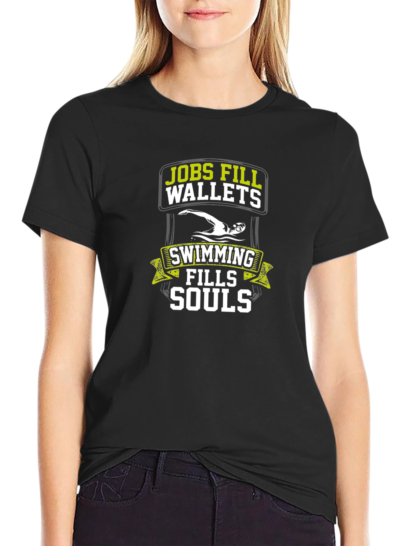 Swimming Fills Souls Graphic Tee