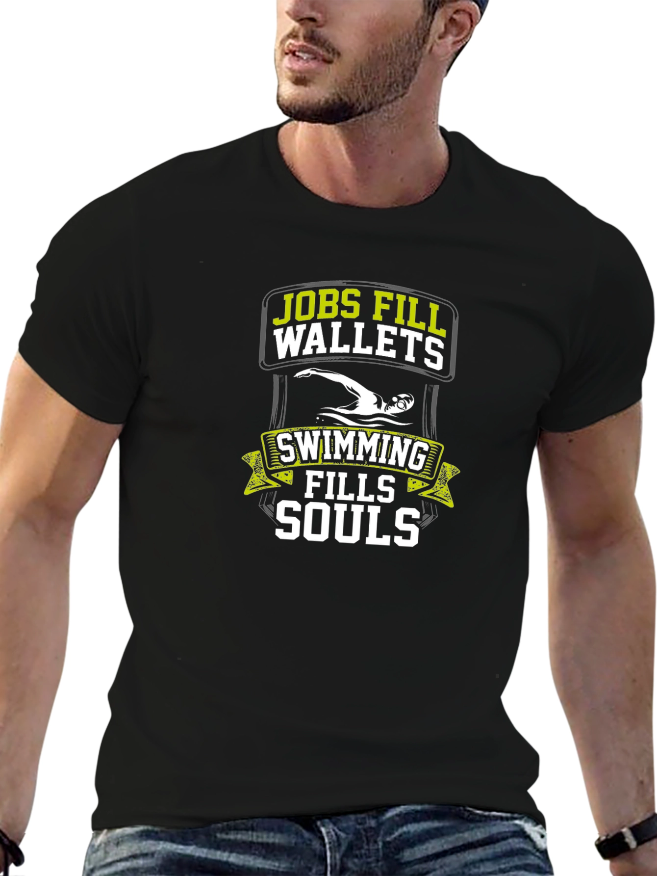 Swimming Fills Souls Graphic Tee