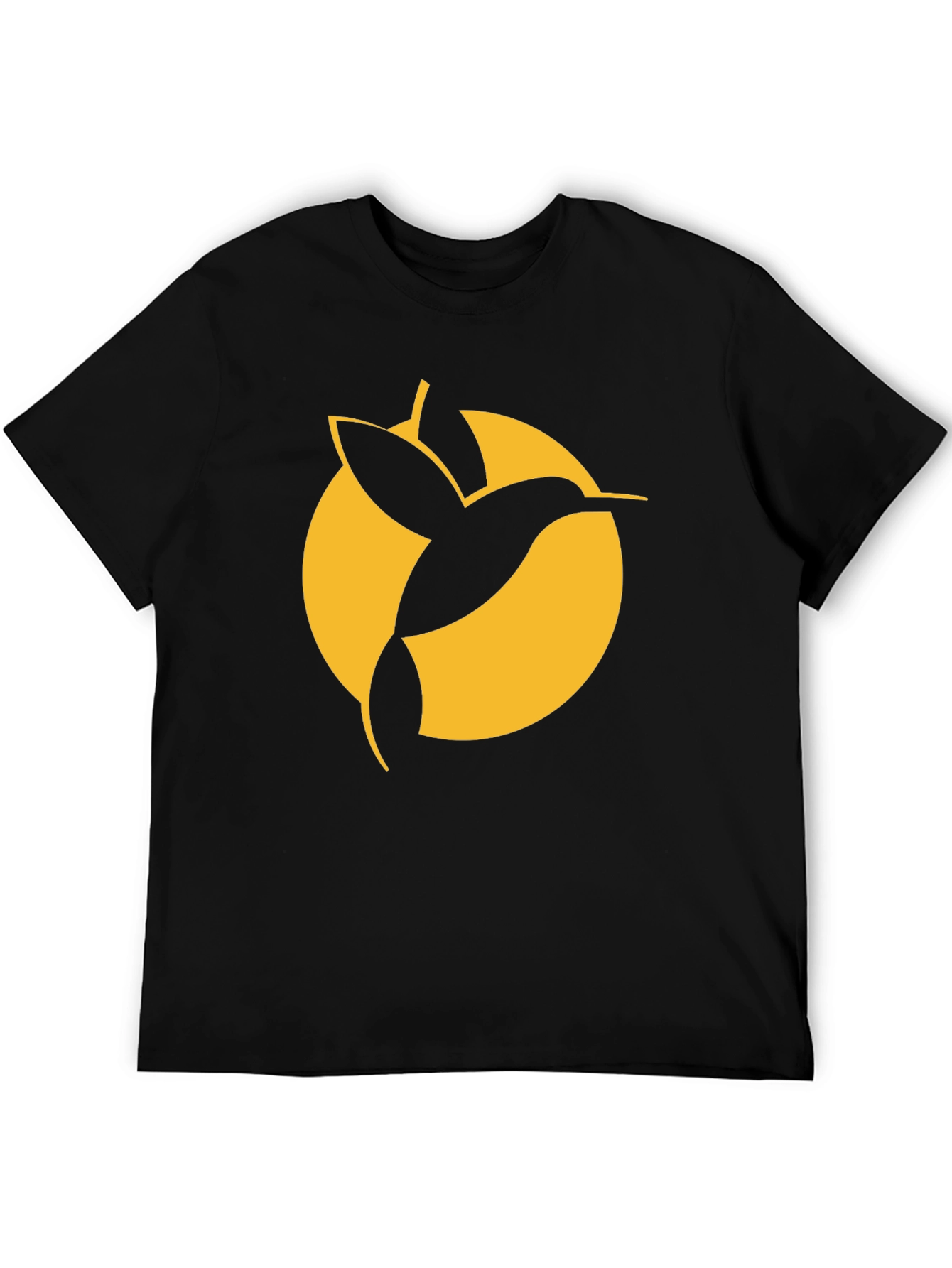 Hummingbird Graphic Tee - Stylish Black T-Shirt