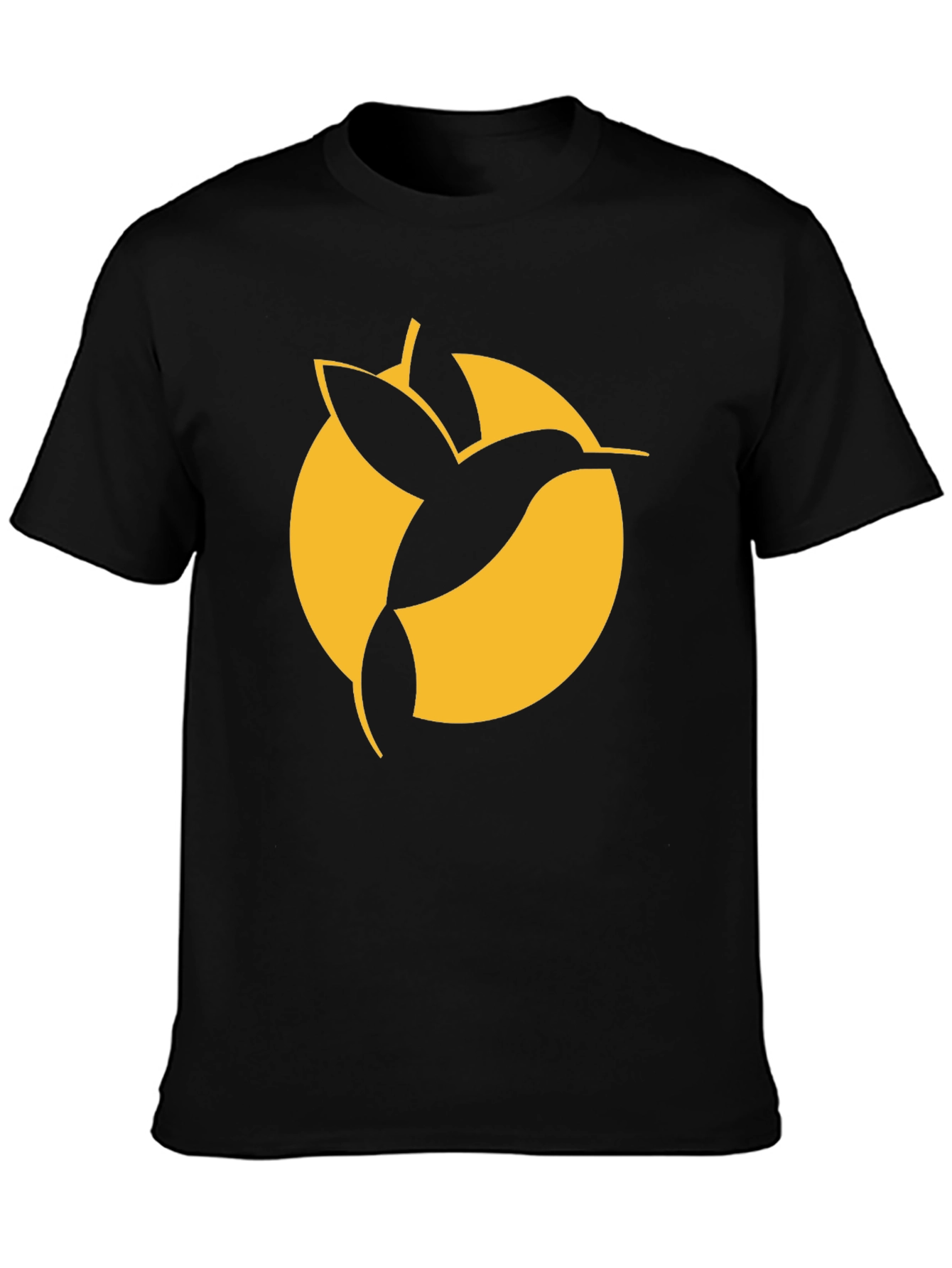 Hummingbird Graphic Tee - Stylish Black T-Shirt