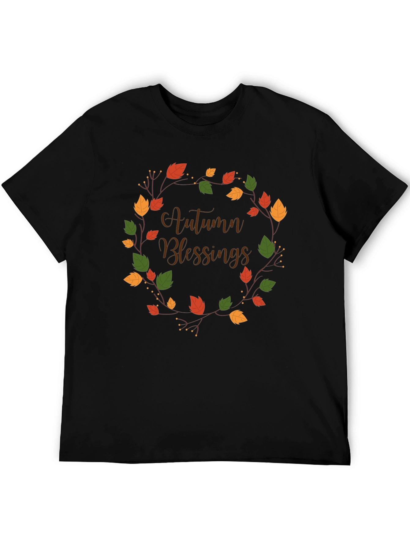 Autumn Blessings Black T-Shirt
