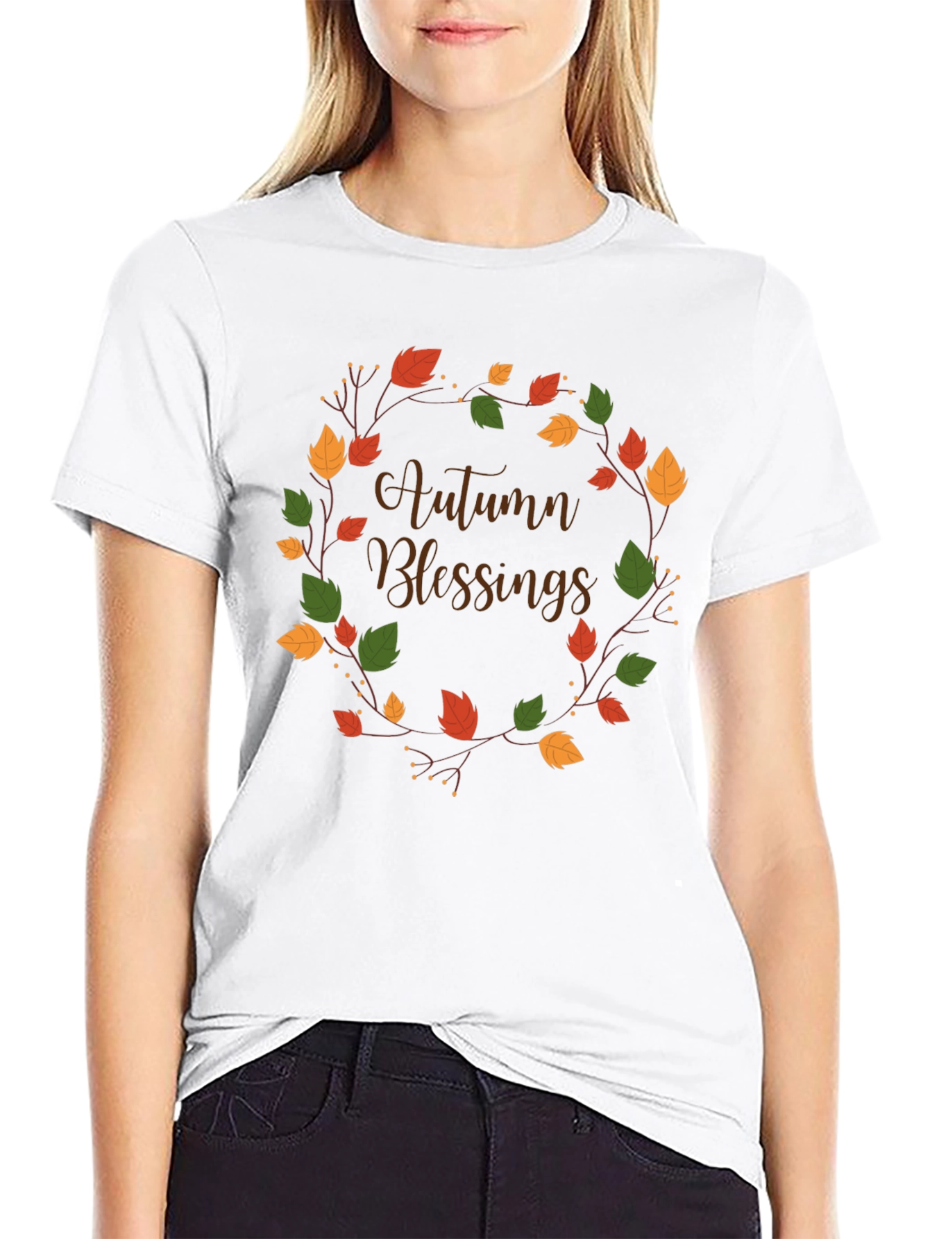 Autumn Blessings Black T-Shirt