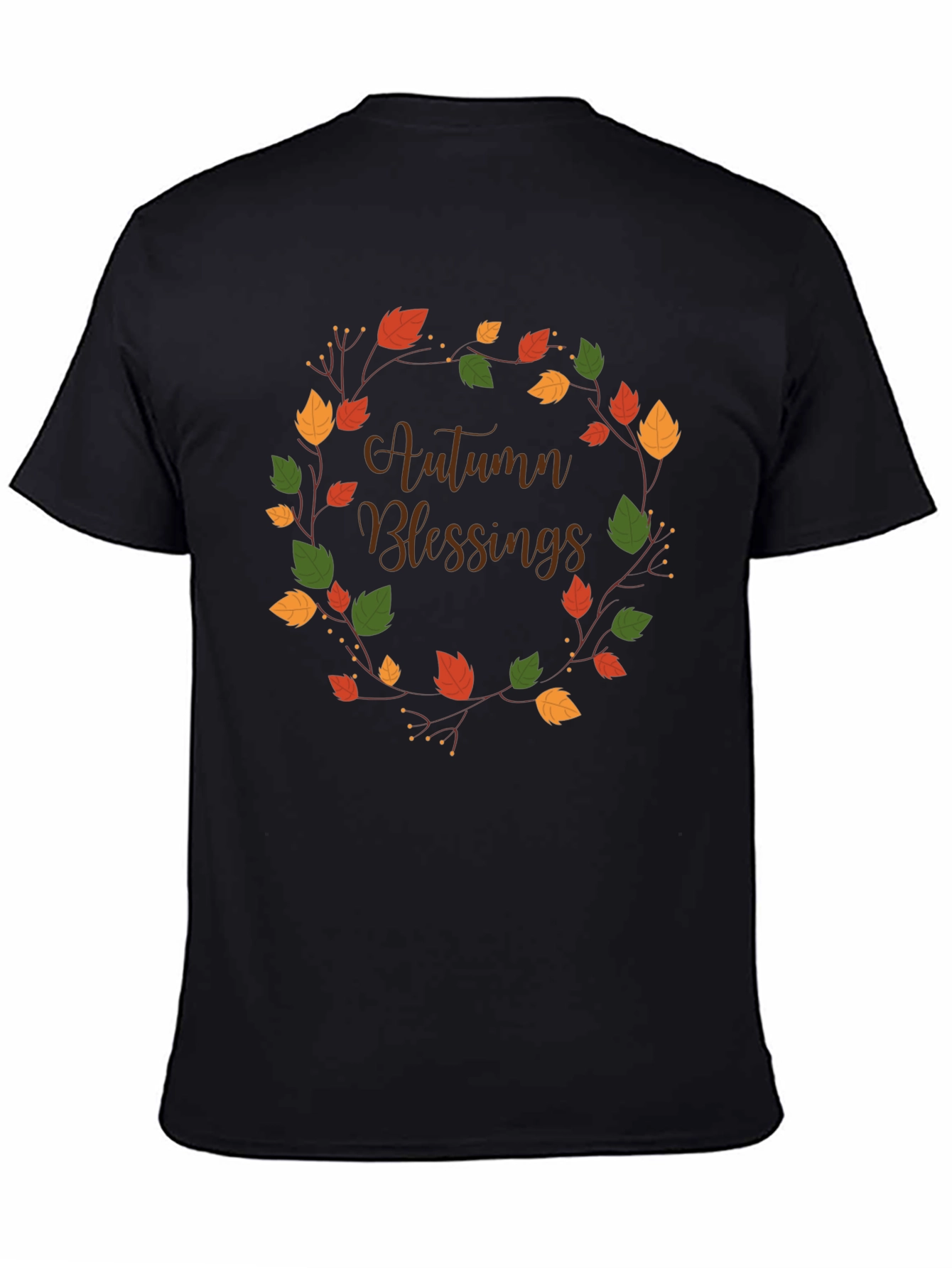 Autumn Blessings Black T-Shirt