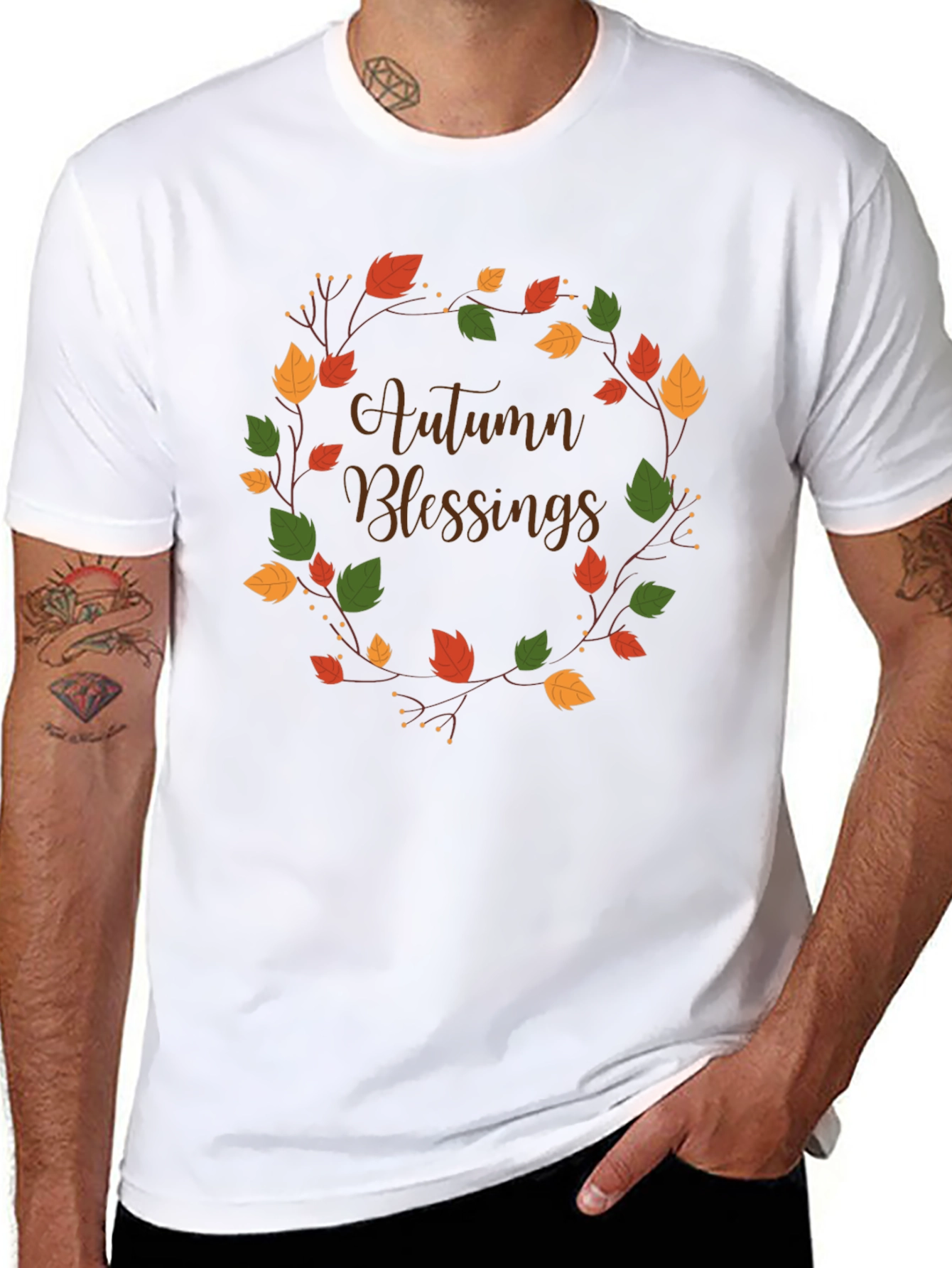 Autumn Blessings Black T-Shirt