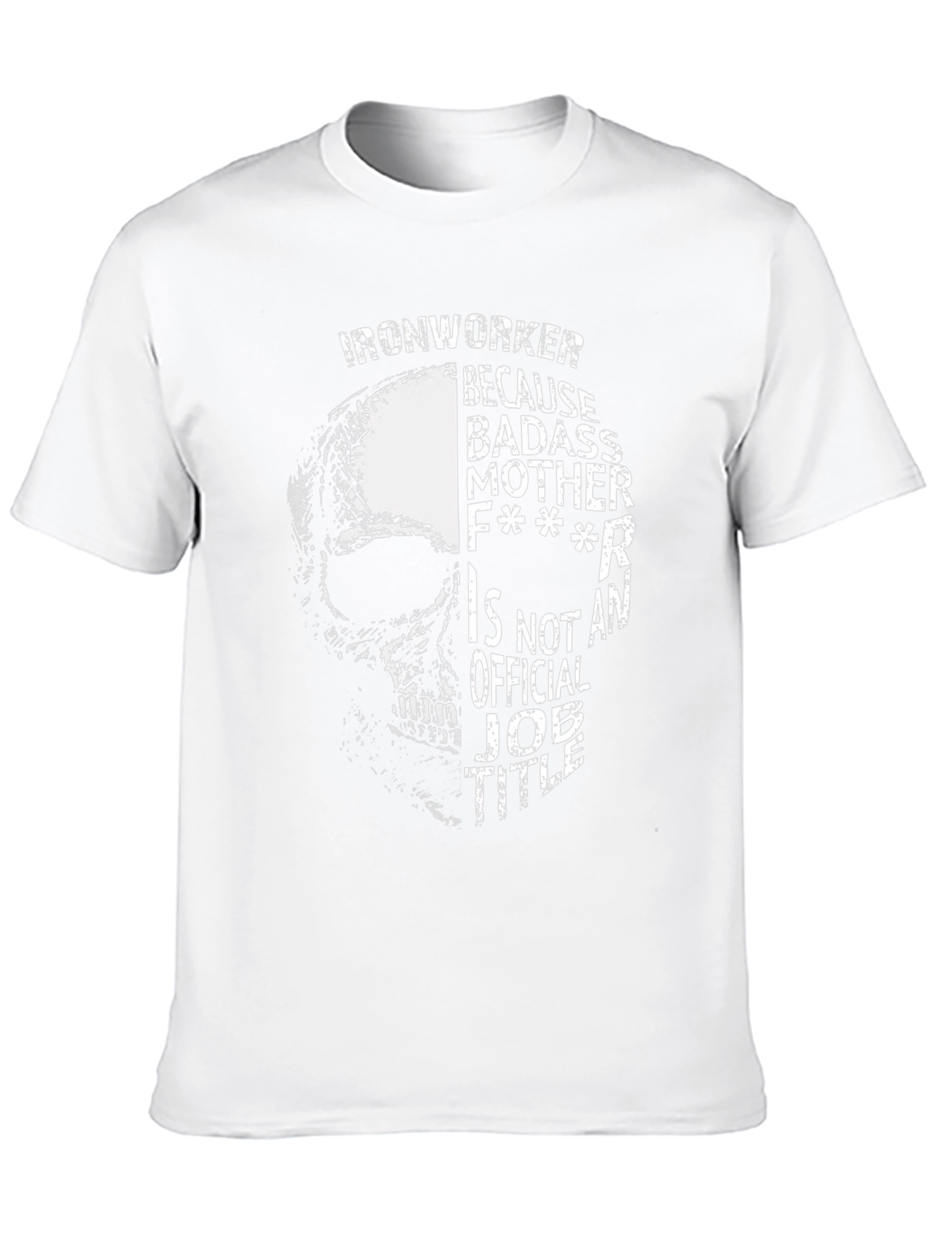 Ironworker Badass Skull Graphic T-Shirt