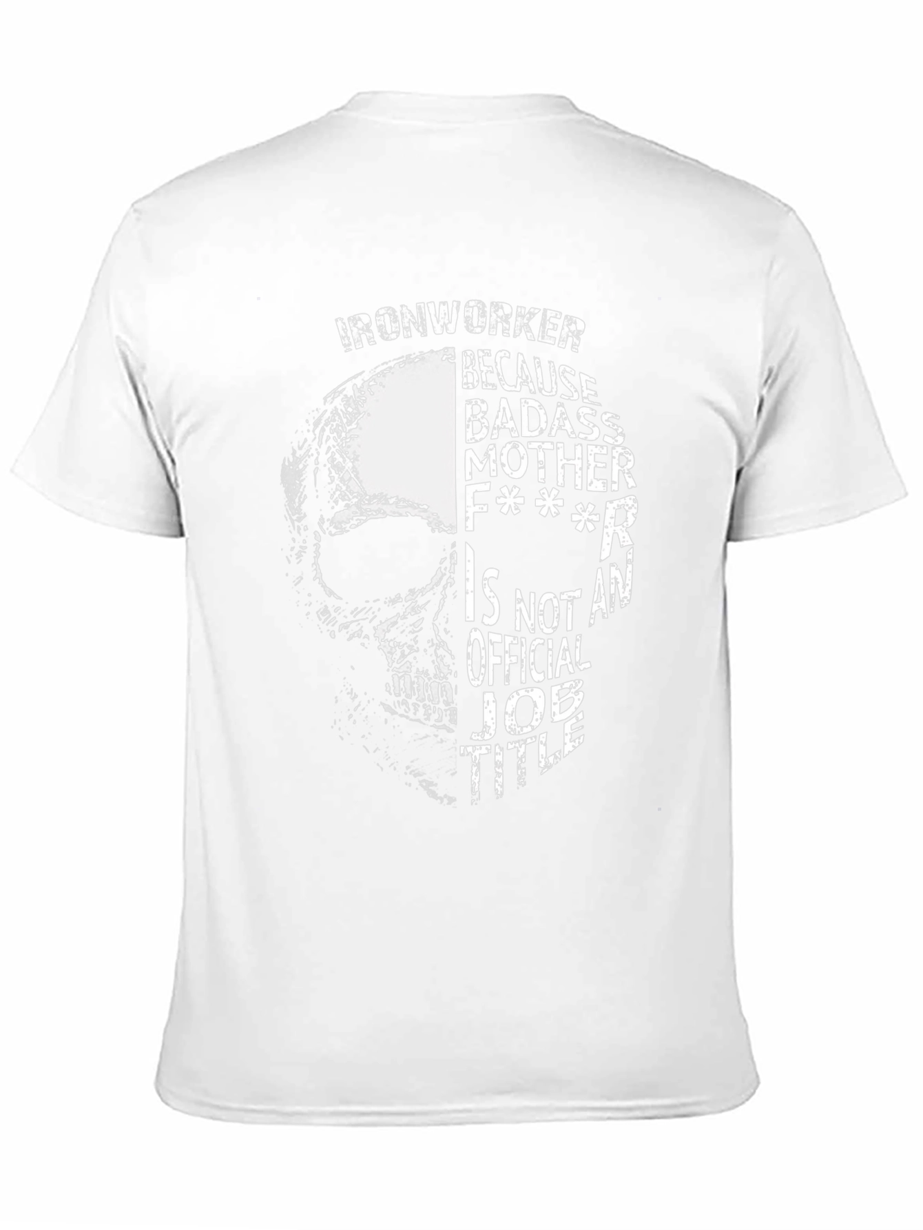 Ironworker Badass Skull Graphic T-Shirt
