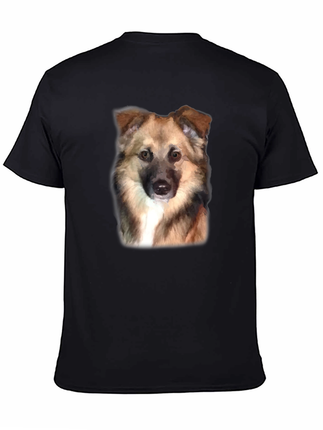 Dog Portrait Black T-Shirt
