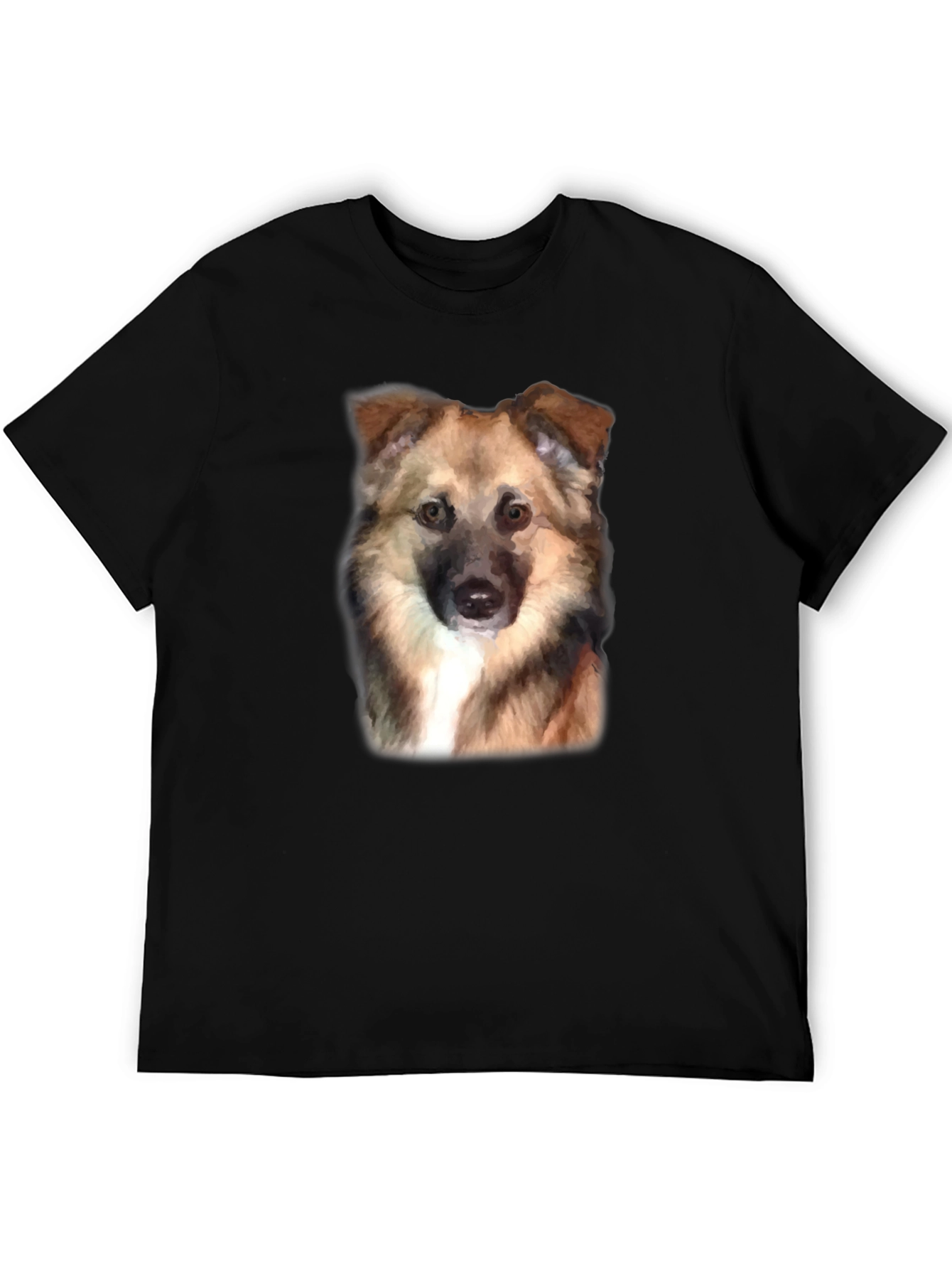 Dog Portrait Black T-Shirt