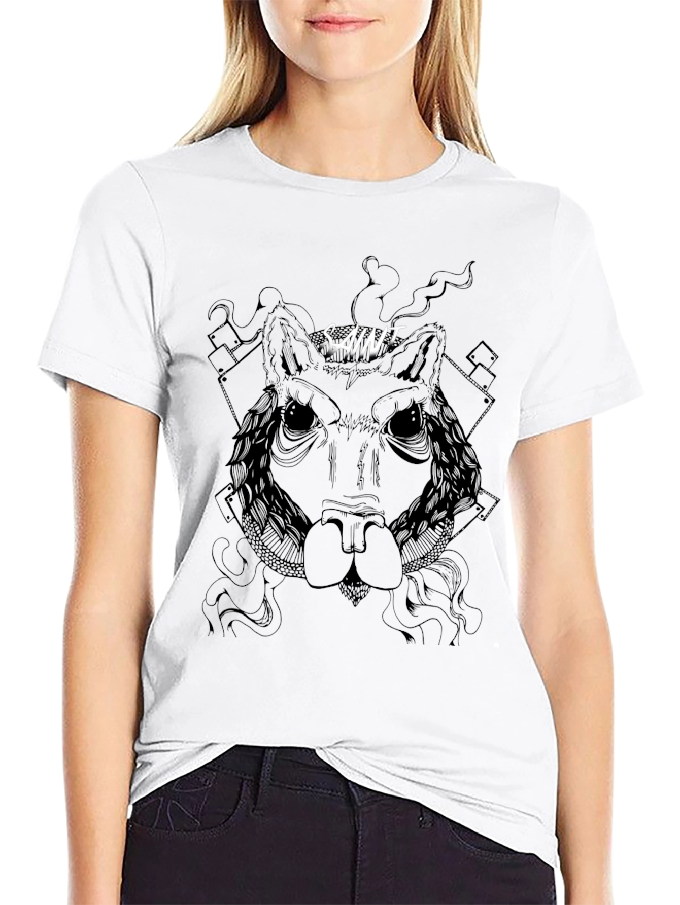 Saint Wolf Graphic Tee - Stylish Black T-Shirt