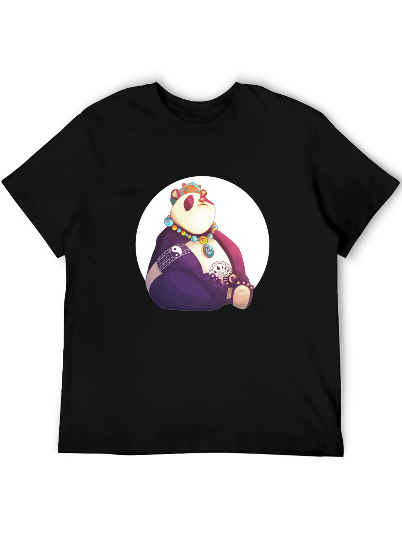 Zen Panda Graphic Tee - Black Casual Shirt