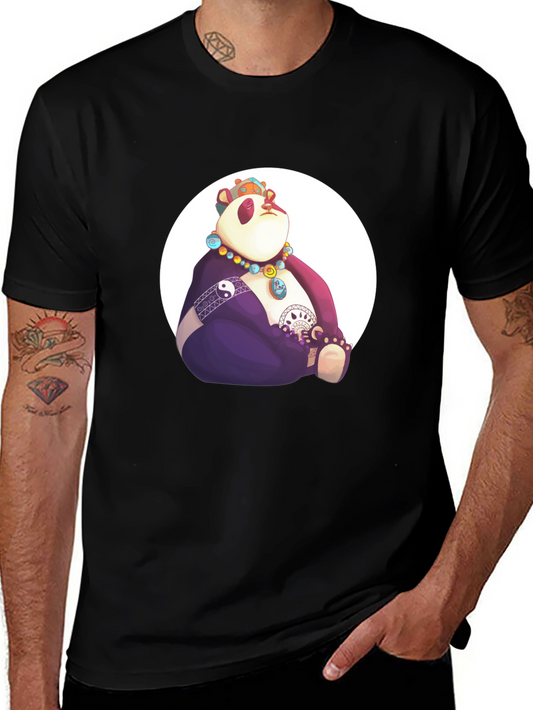 Zen Panda Graphic Tee - Black Casual Shirt