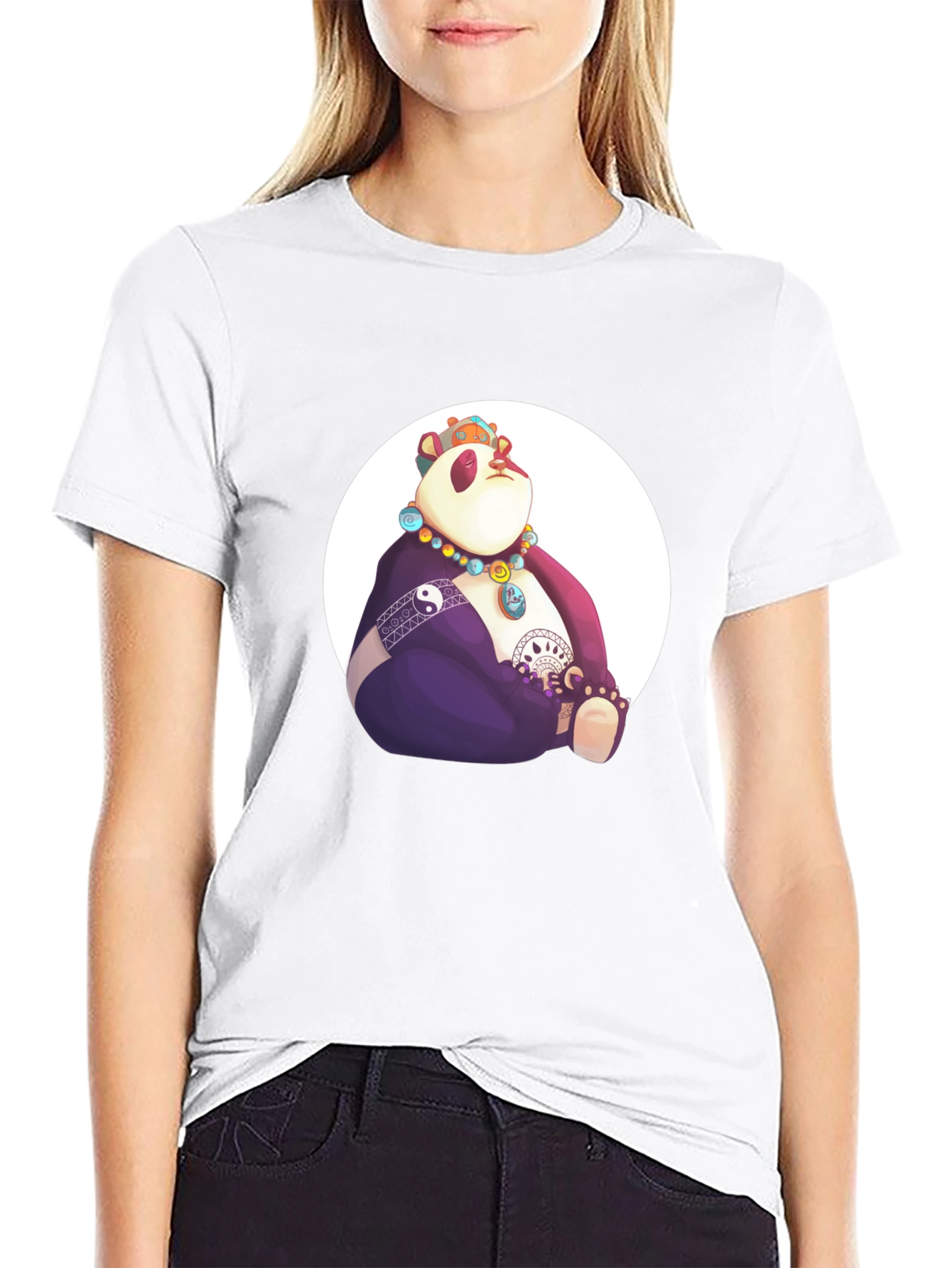 Zen Panda Graphic Tee - Black Casual Shirt