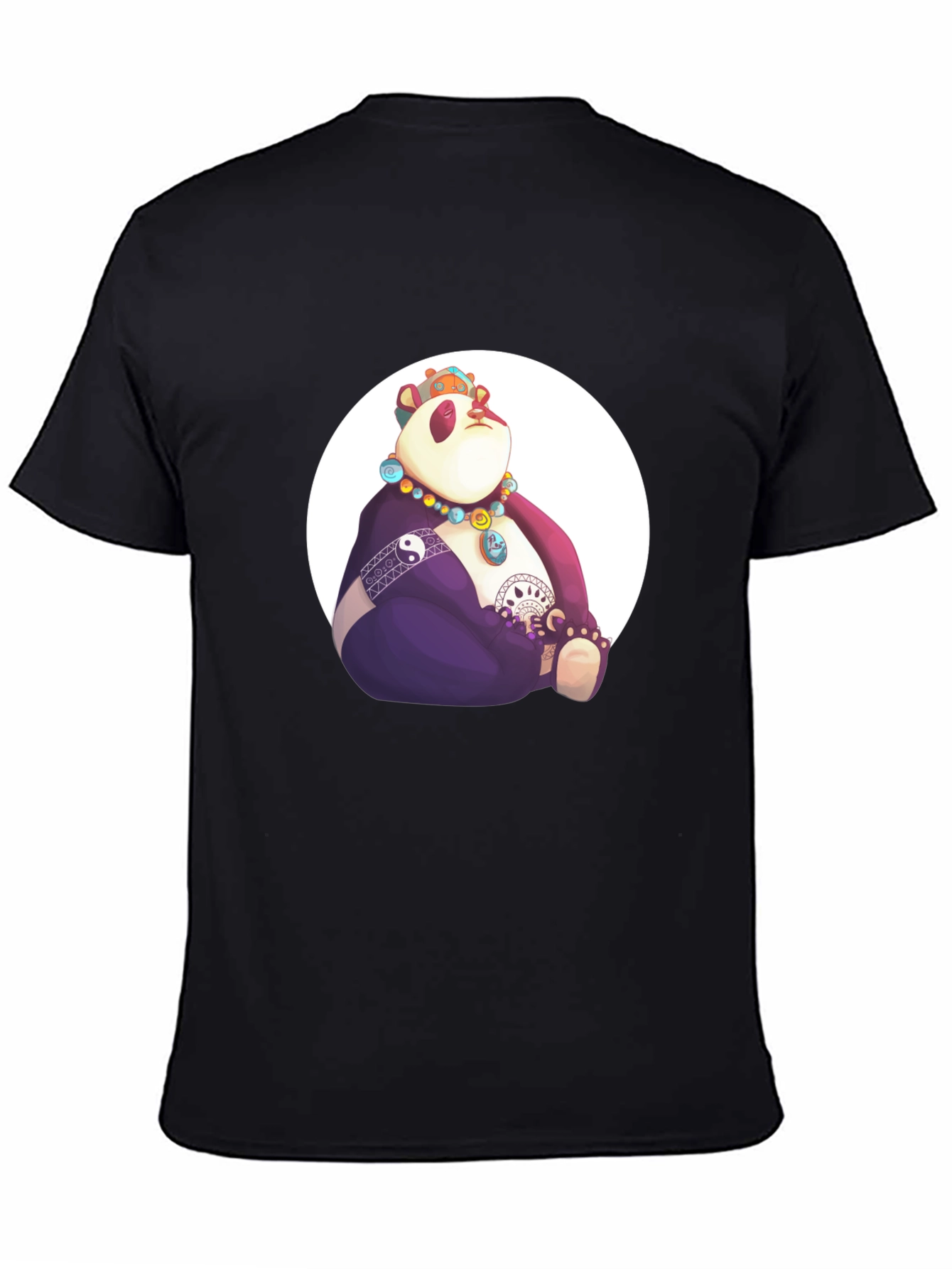 Zen Panda Graphic Tee - Black Casual Shirt