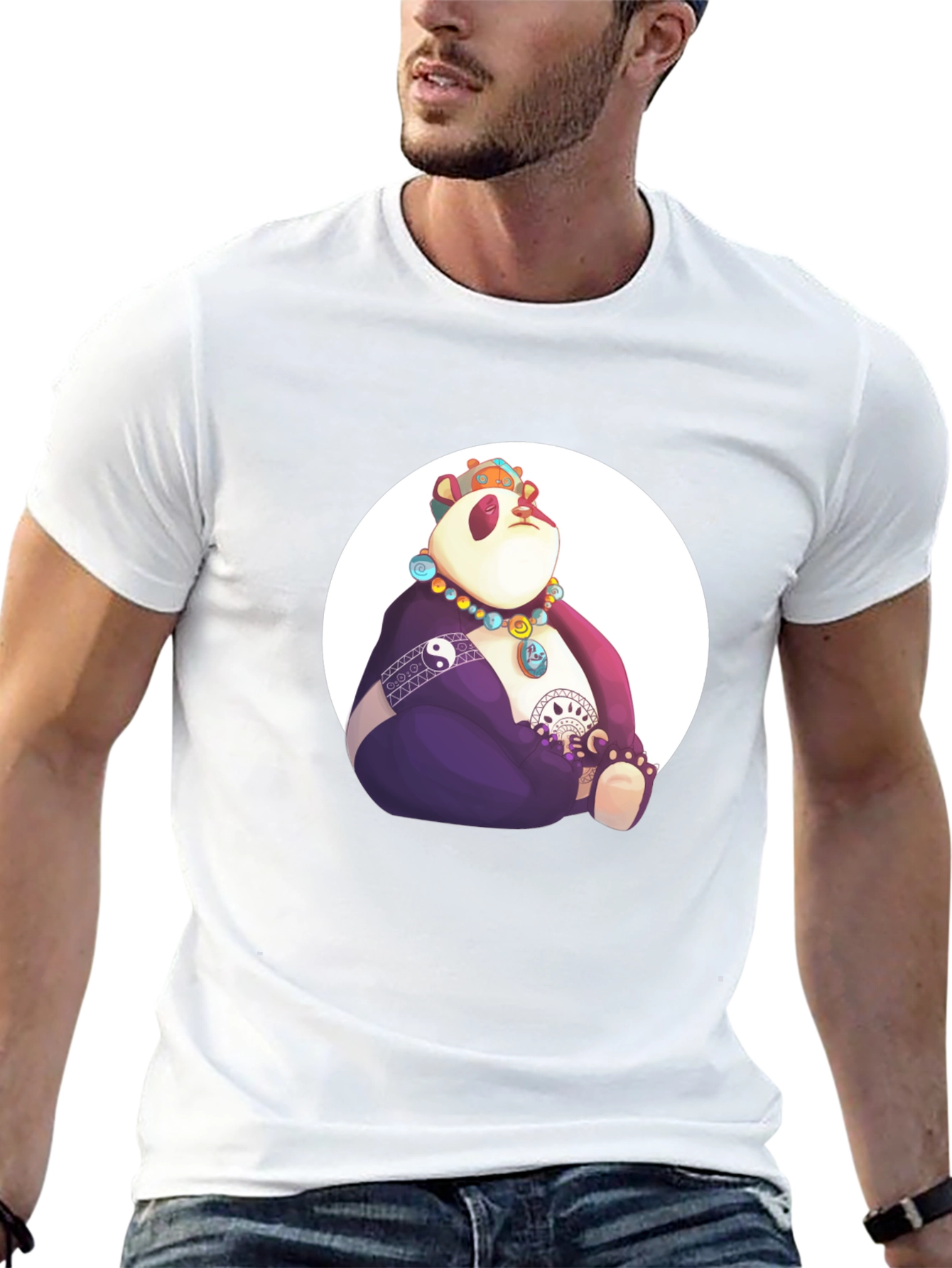 Zen Panda Graphic Tee - Black Casual Shirt