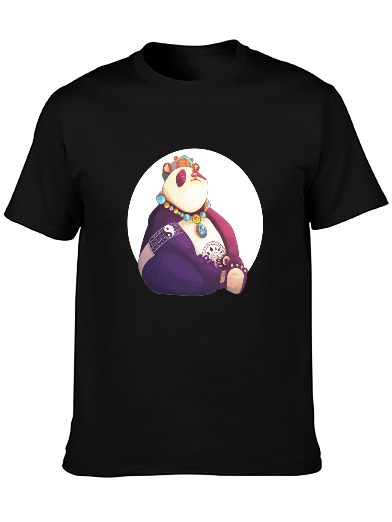 Zen Panda Graphic Tee - Black Casual Shirt