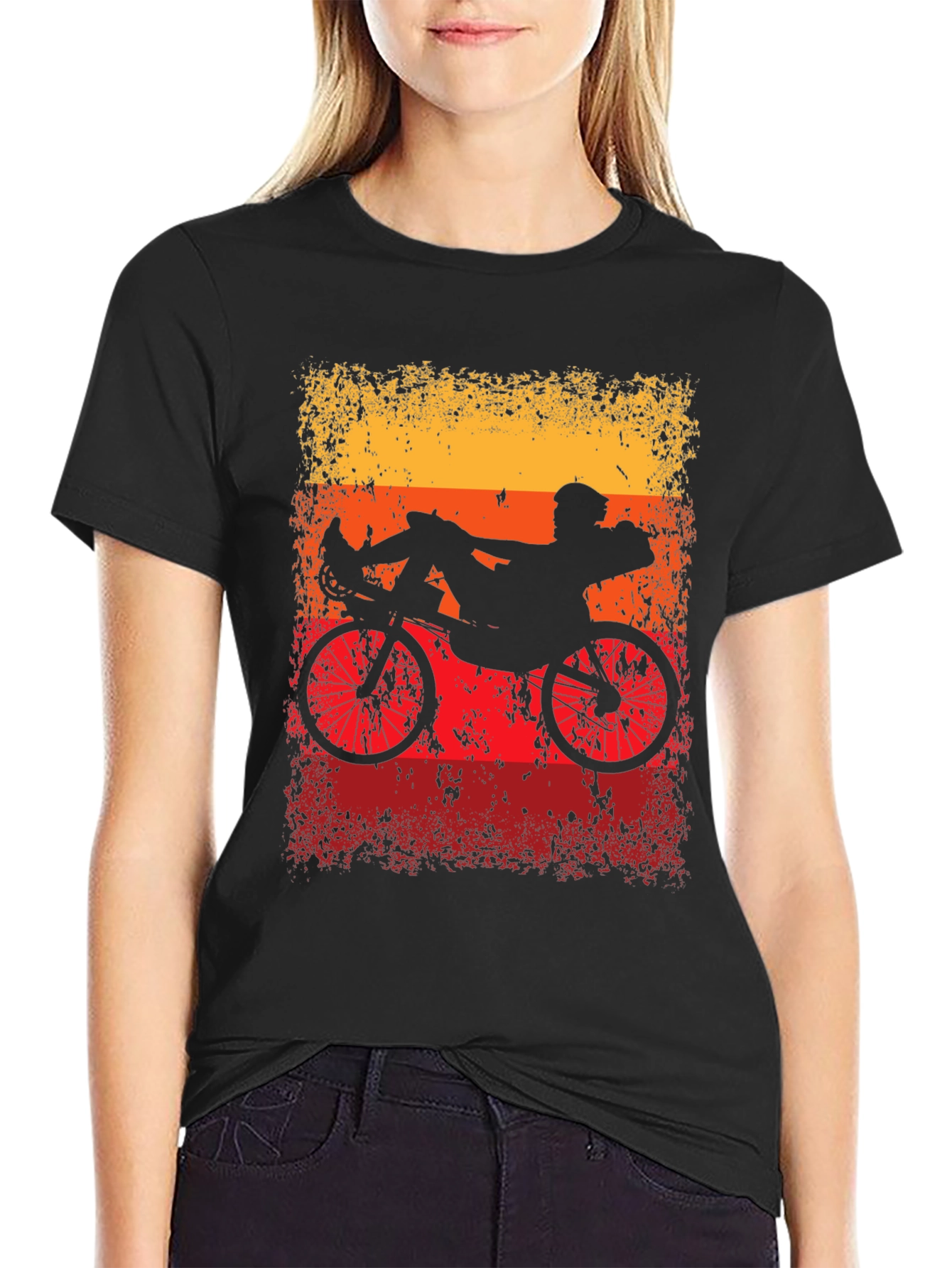 Recumbent Bike Silhouette Graphic Tee