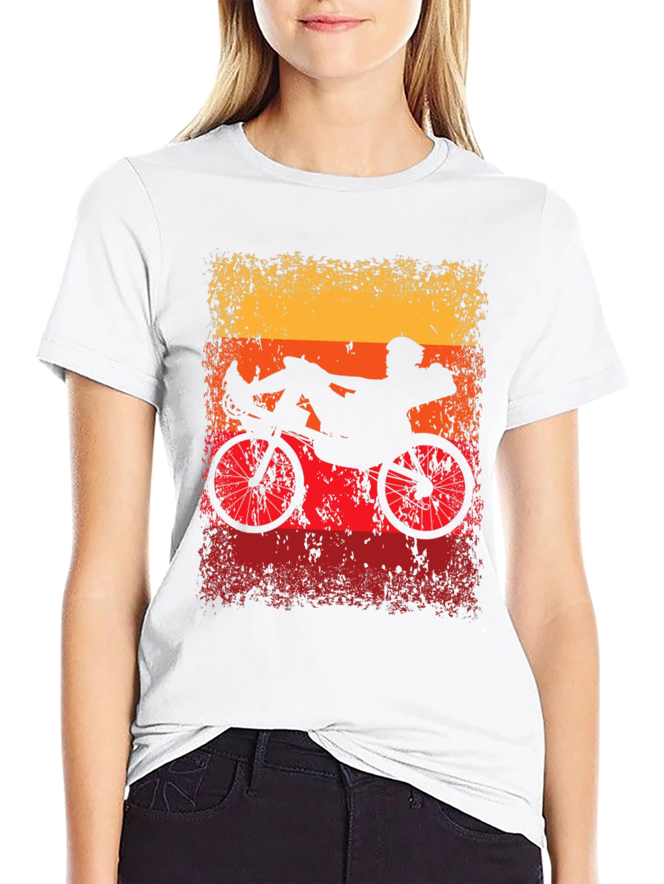 Recumbent Bike Silhouette Graphic Tee