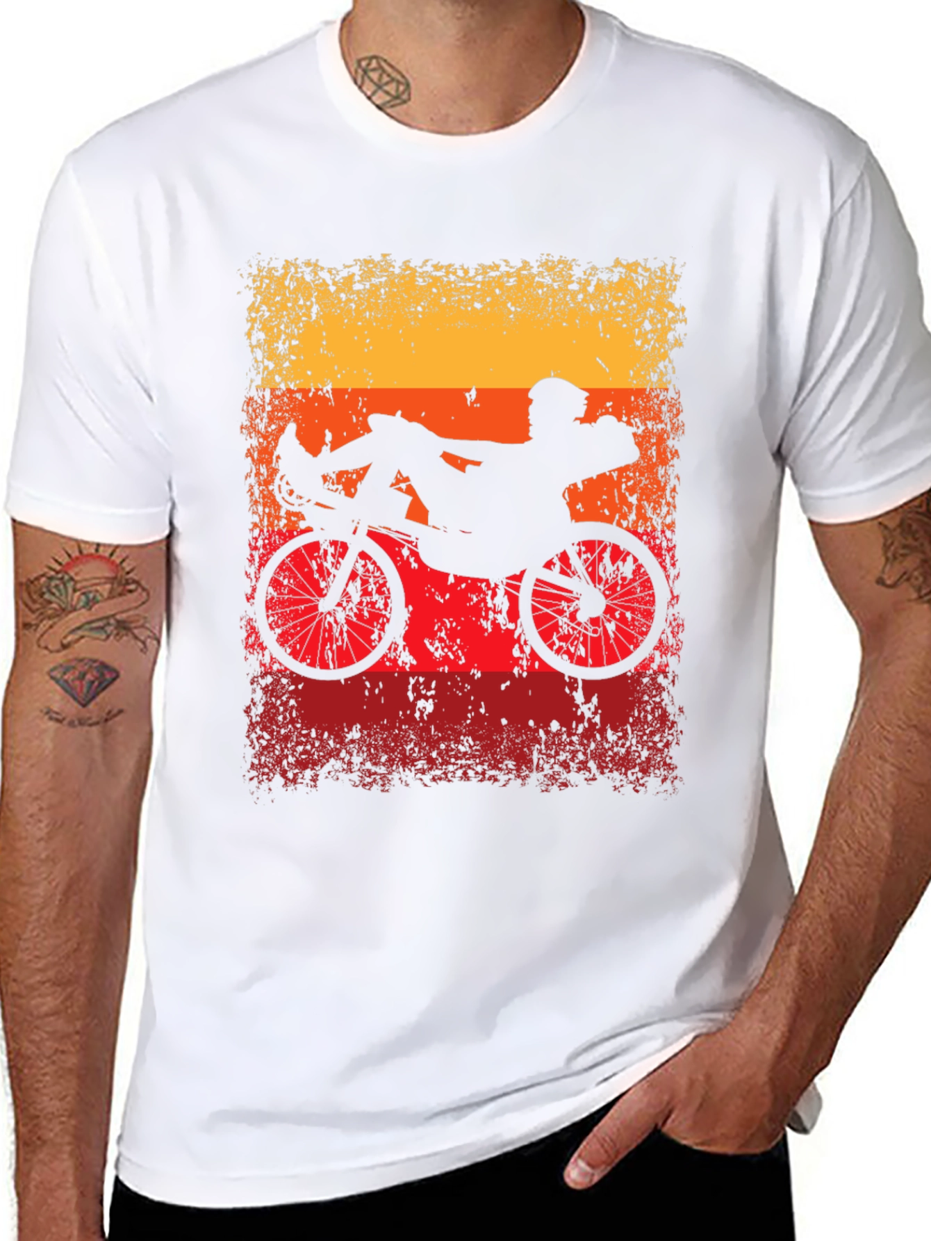 Recumbent Bike Silhouette Graphic Tee