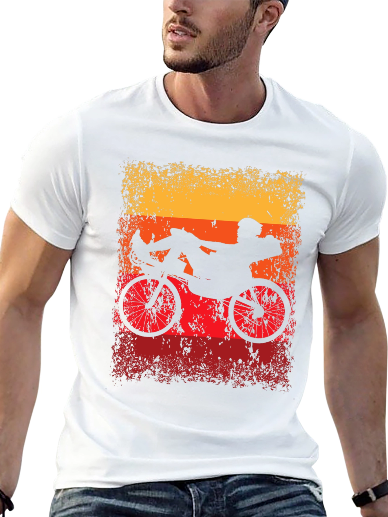 Recumbent Bike Silhouette Graphic Tee