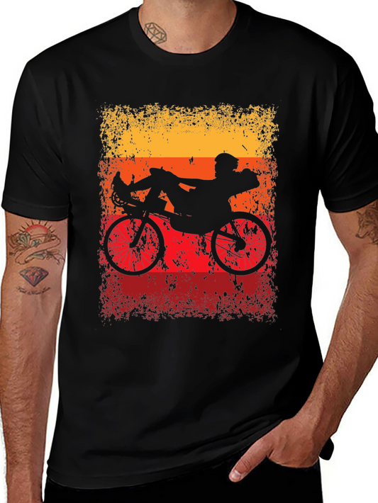 Recumbent Bike Silhouette Graphic Tee