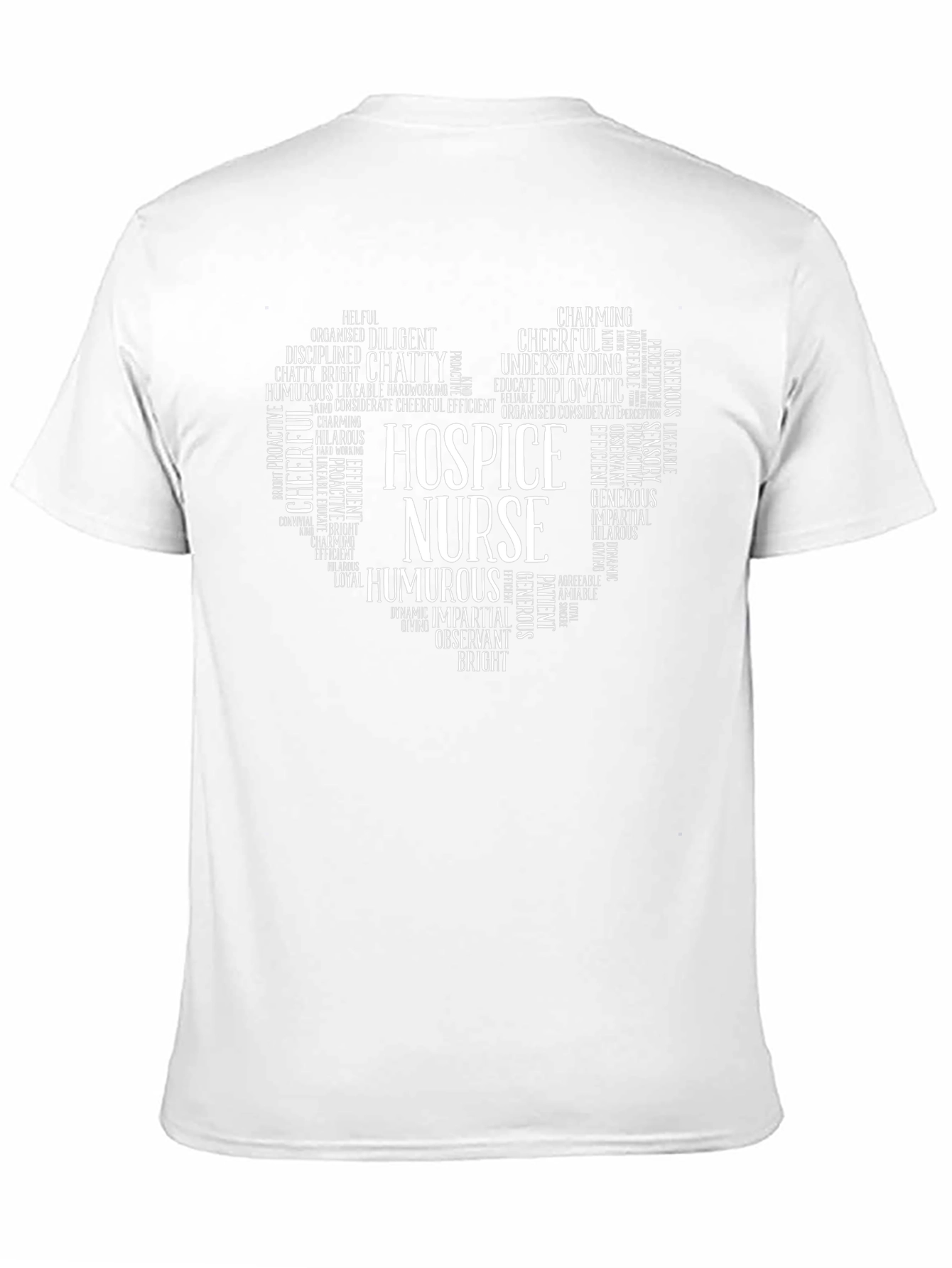 Hospice Nurse Word Art Heart T-Shirt