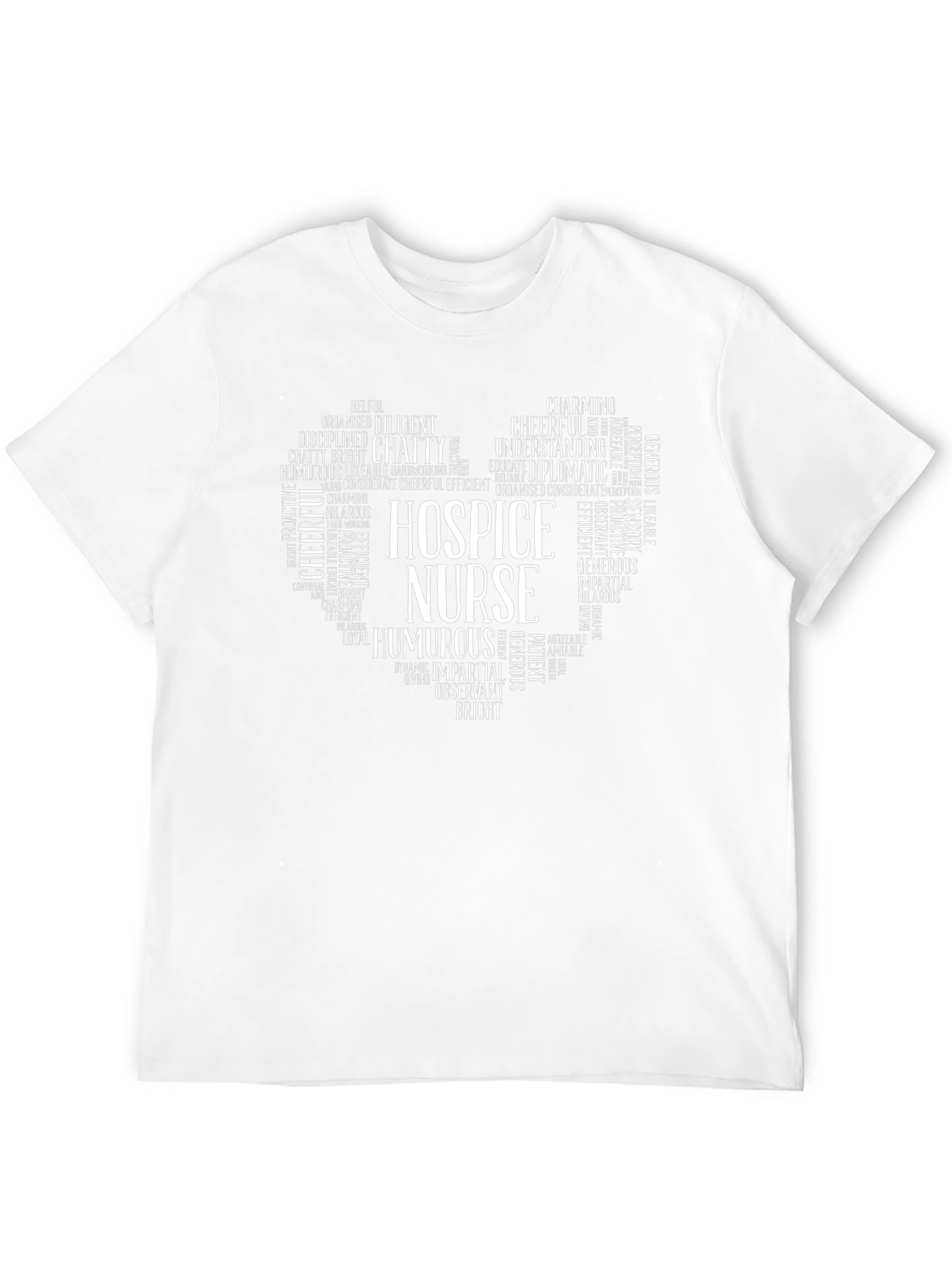 Hospice Nurse Word Art Heart T-Shirt