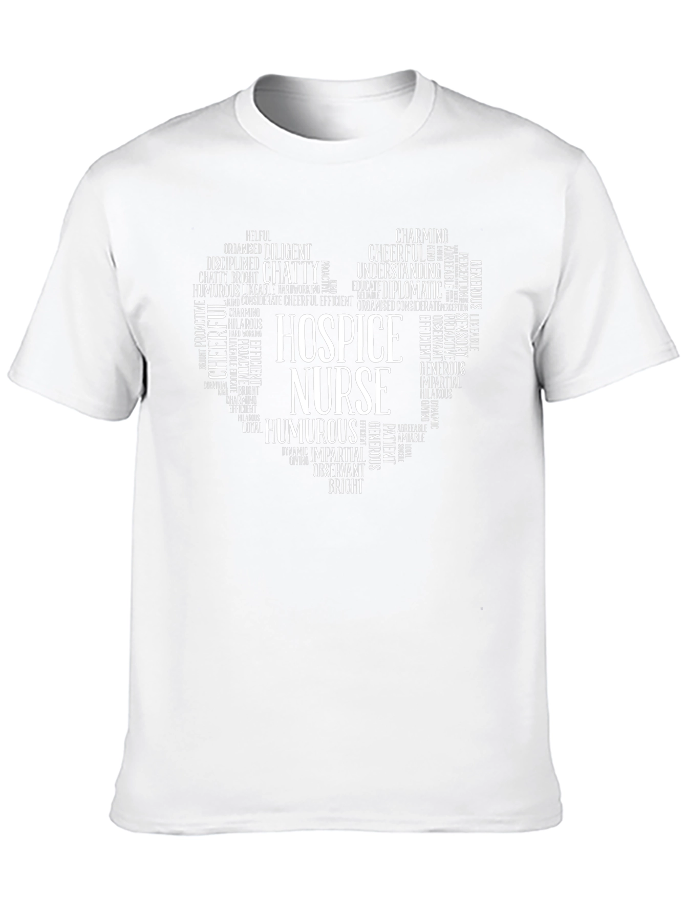 Hospice Nurse Word Art Heart T-Shirt