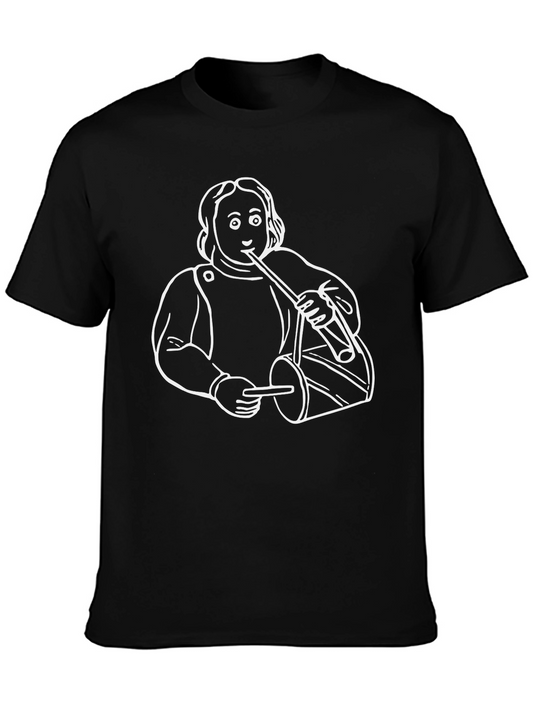 Funny Bard Drummer Black T-Shirt