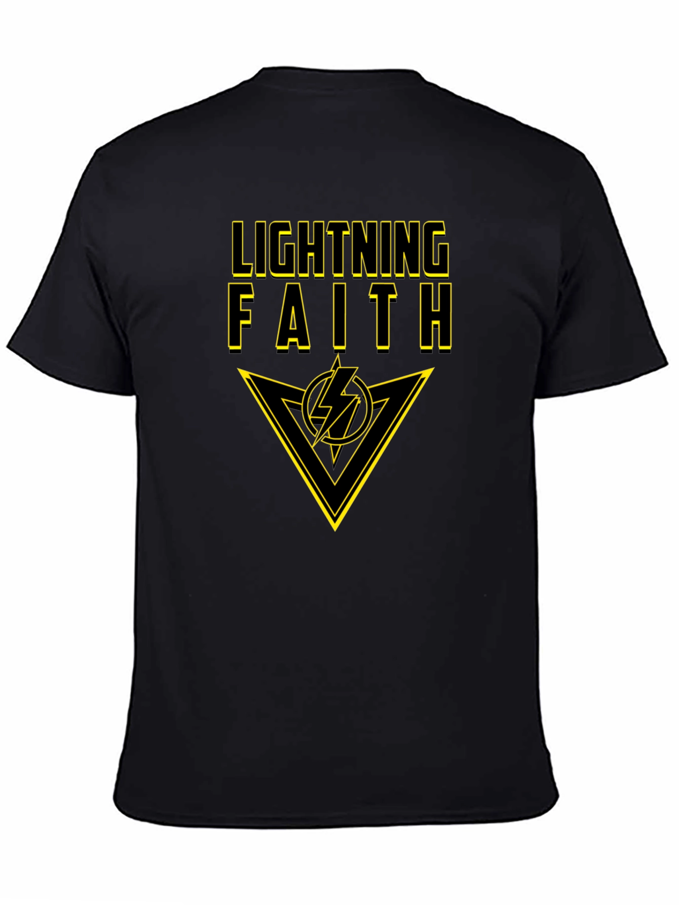 Lightning Faith Black T-Shirt - Bold Graphic Tee