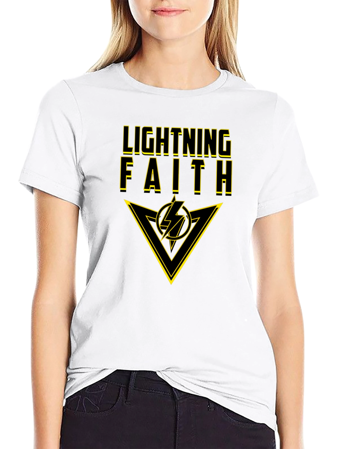 Lightning Faith Black T-Shirt - Bold Graphic Tee