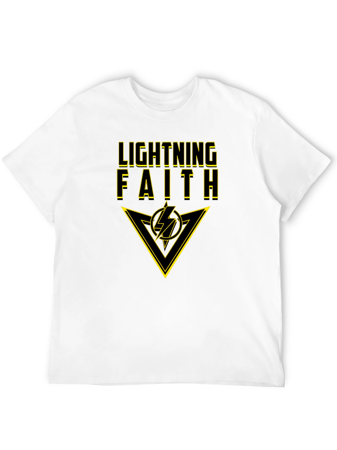 Lightning Faith Black T-Shirt - Bold Graphic Tee