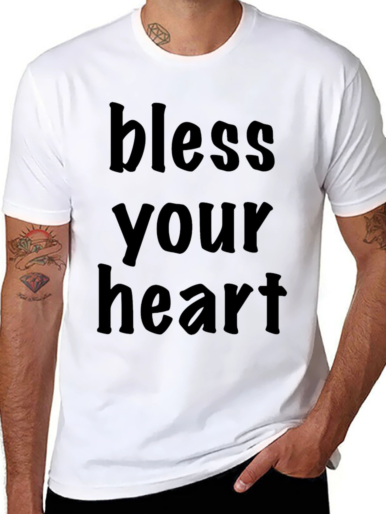 Bless Your Heart Black Graphic T-Shirt