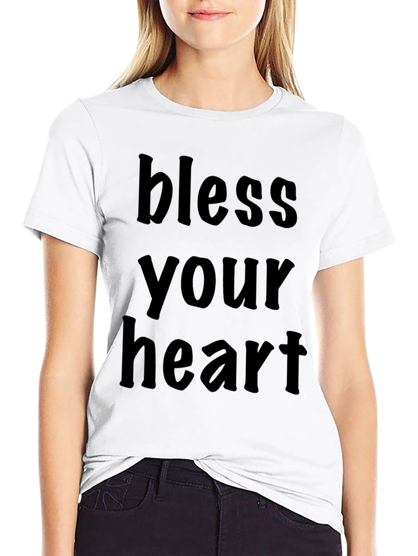 Bless Your Heart Black Graphic T-Shirt