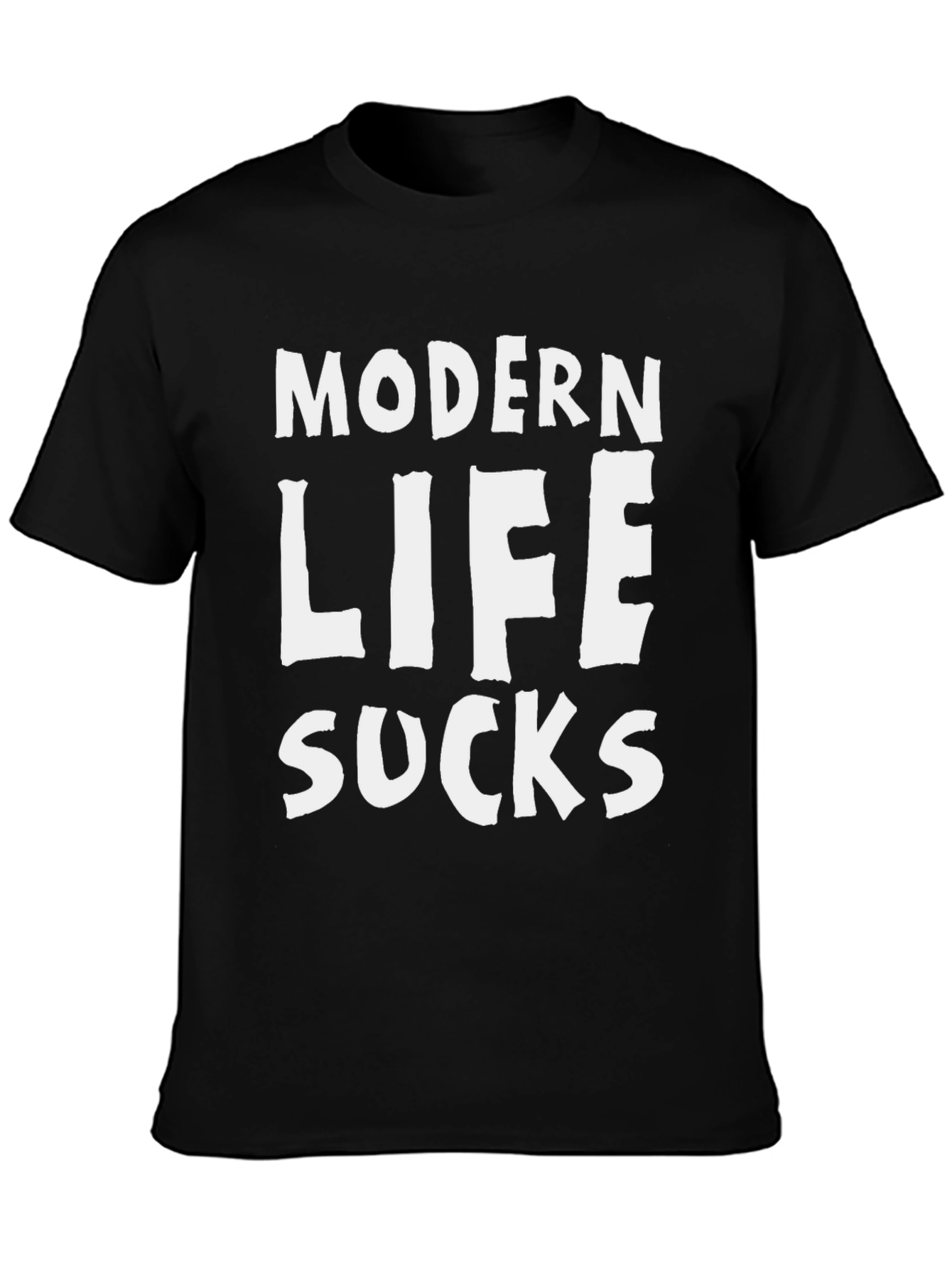 Modern Life Sucks T-Shirt - Black Cotton Tee