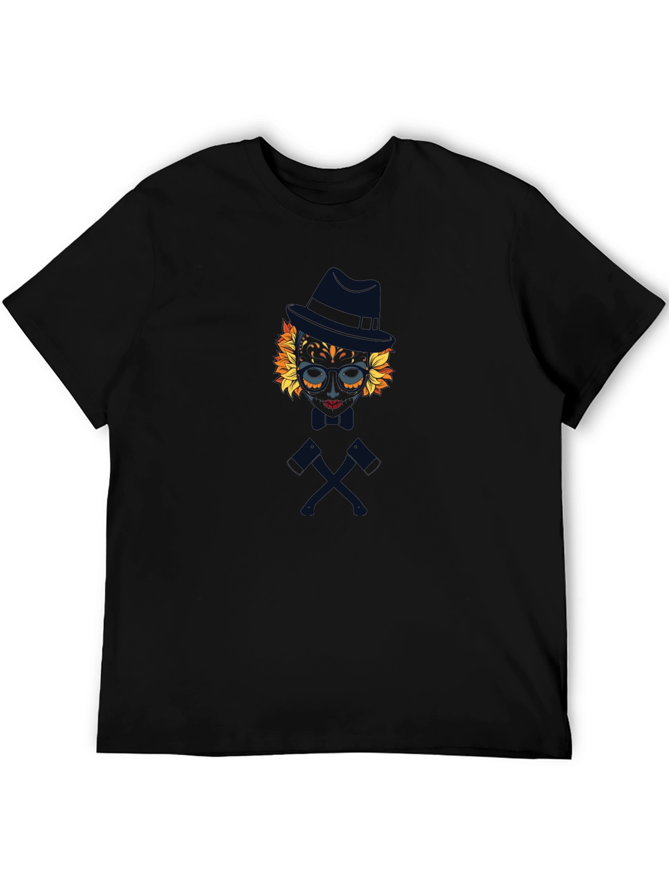 Sugar Skull Gentleman Graphic Tee - Black
