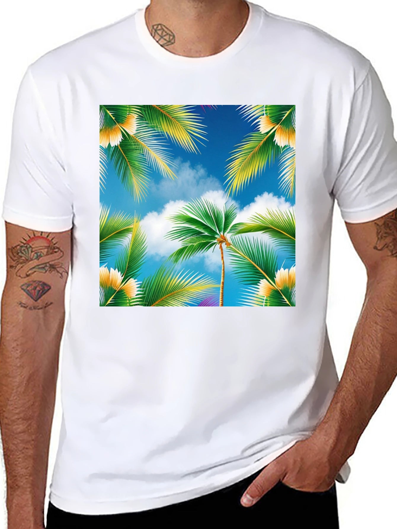 Tropical Palm Tree Graphic Tee
