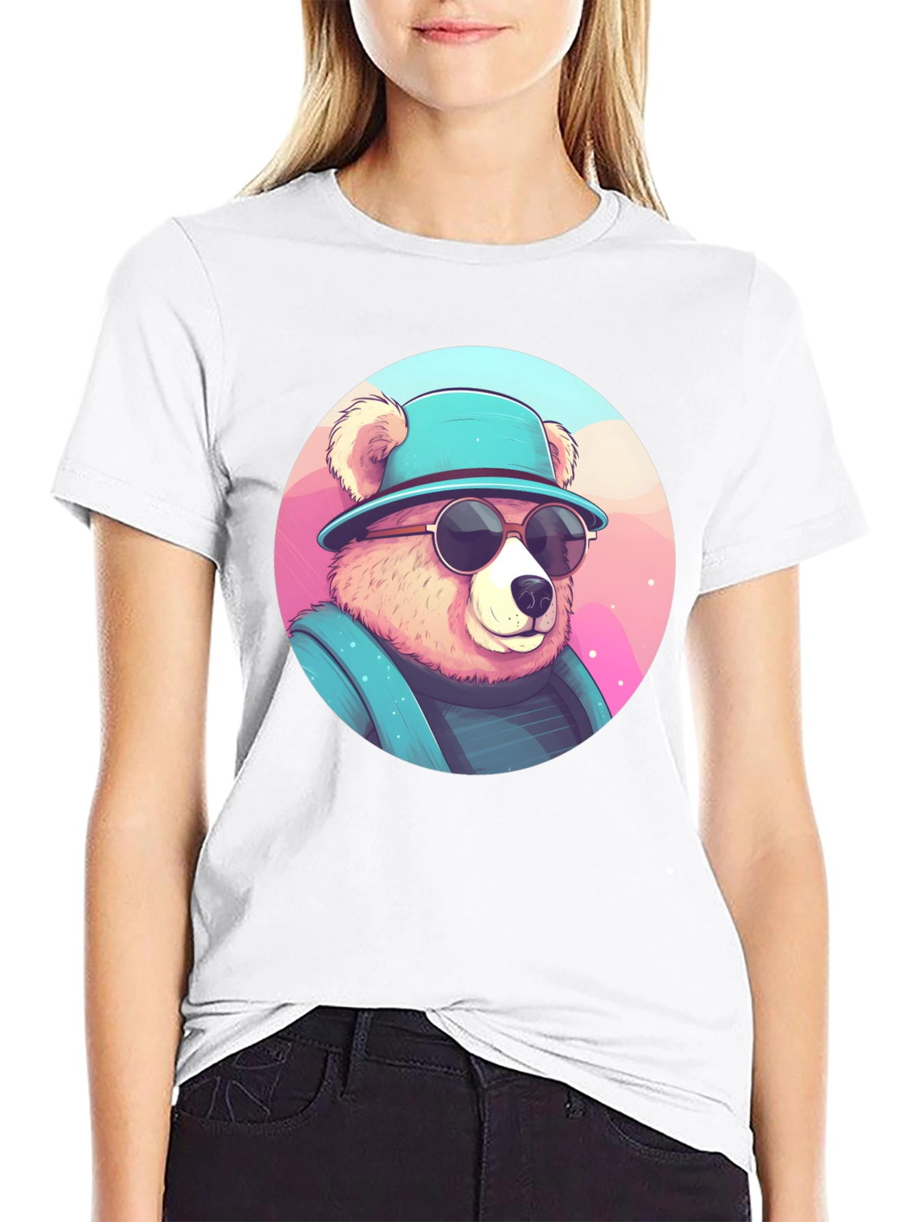 Cool Bear Graphic Tee - Stylish Mens Black T-Shirt