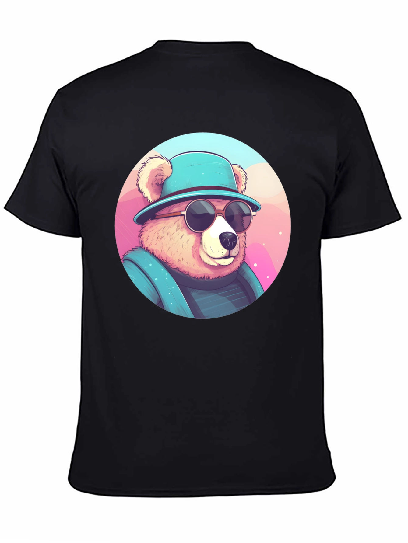 Cool Bear Graphic Tee - Stylish Mens Black T-Shirt