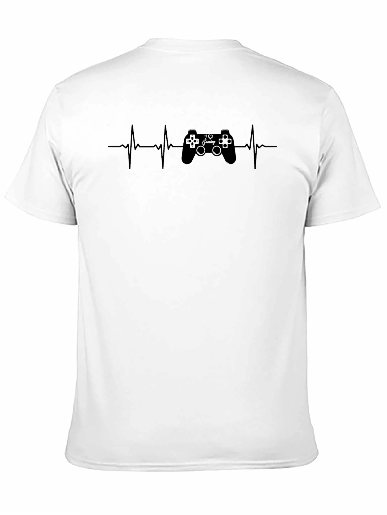 Gamer Heartbeat T-Shirt - Black Cotton Graphic Tee