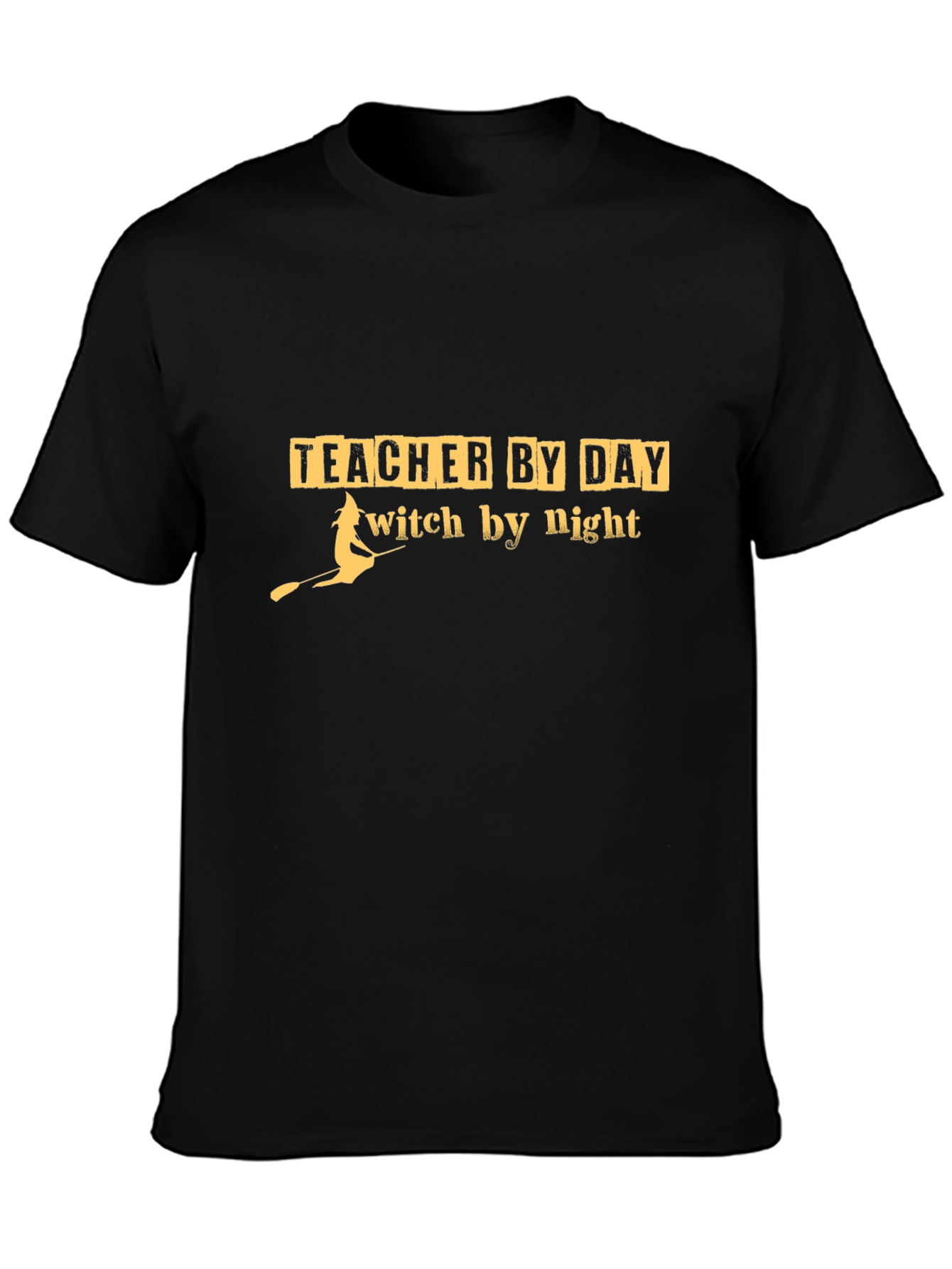 Teacher By Day Witch By Night Black T-Shirt