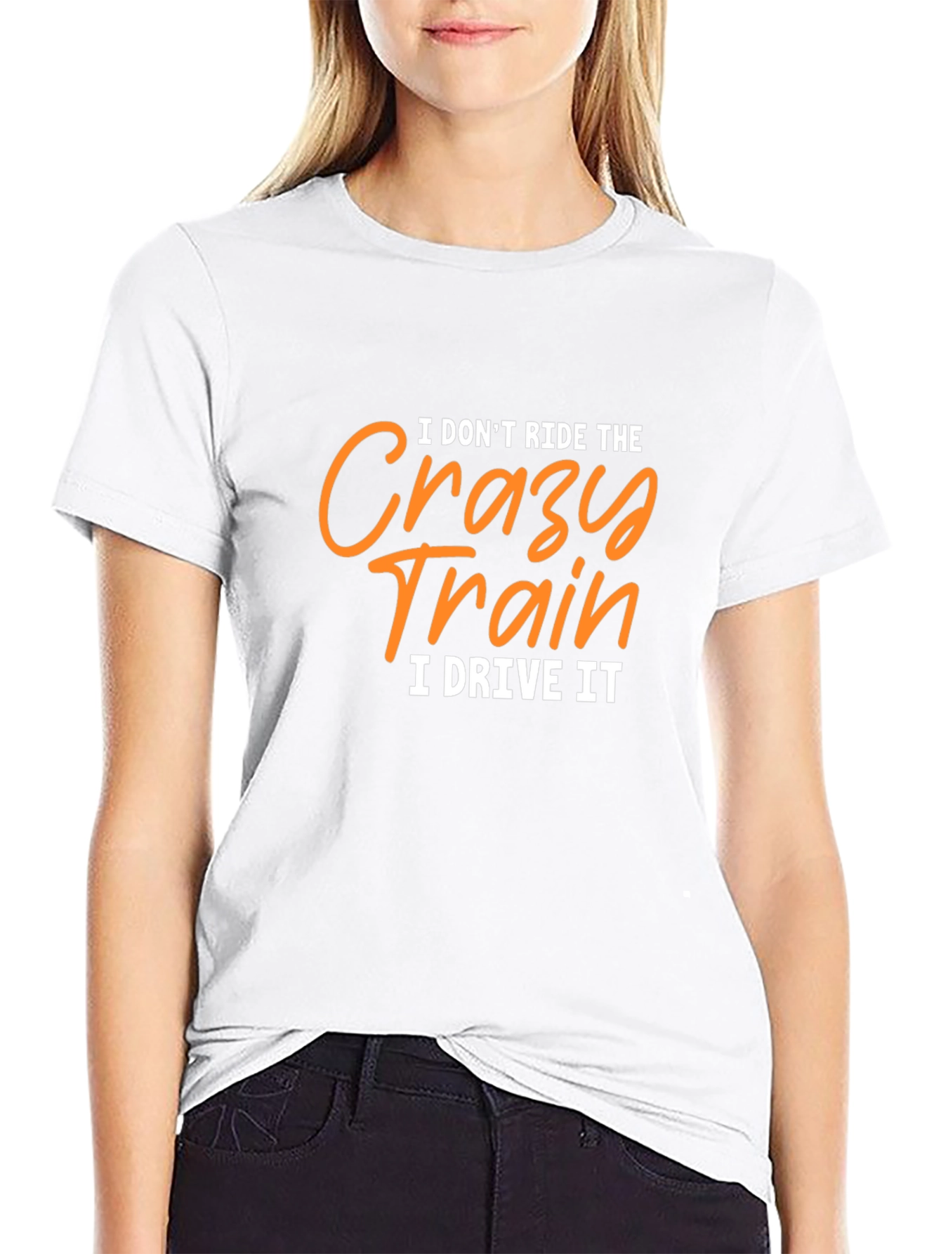 Crazy Train Driver Graphic Tee - Black Cotton T-Shirt