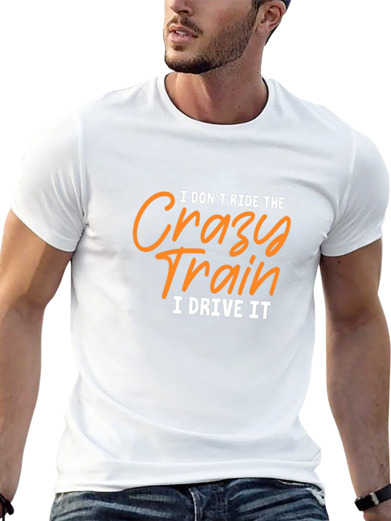Crazy Train Driver Graphic Tee - Black Cotton T-Shirt