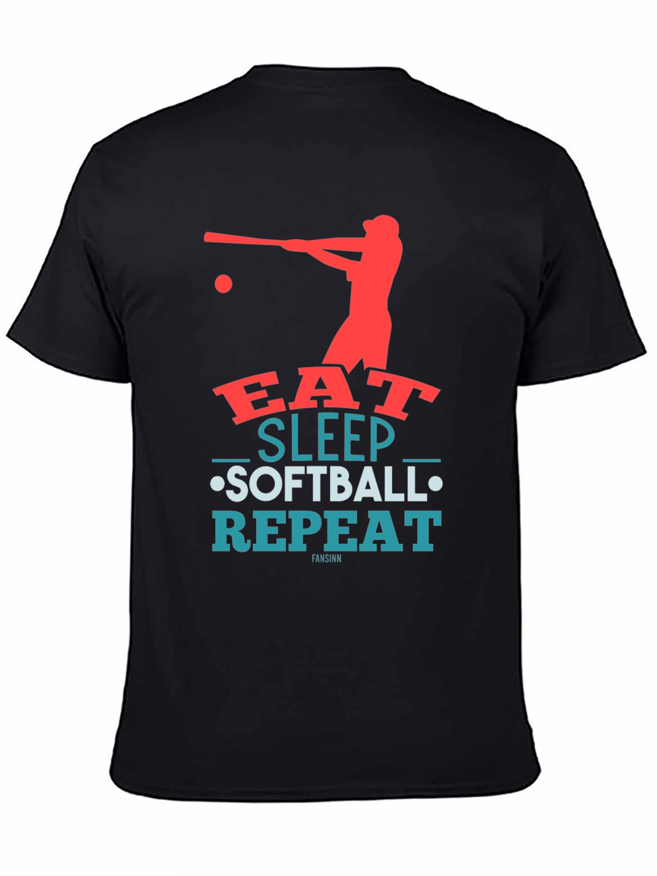 Eat Sleep Softball Repeat Graphic Tee