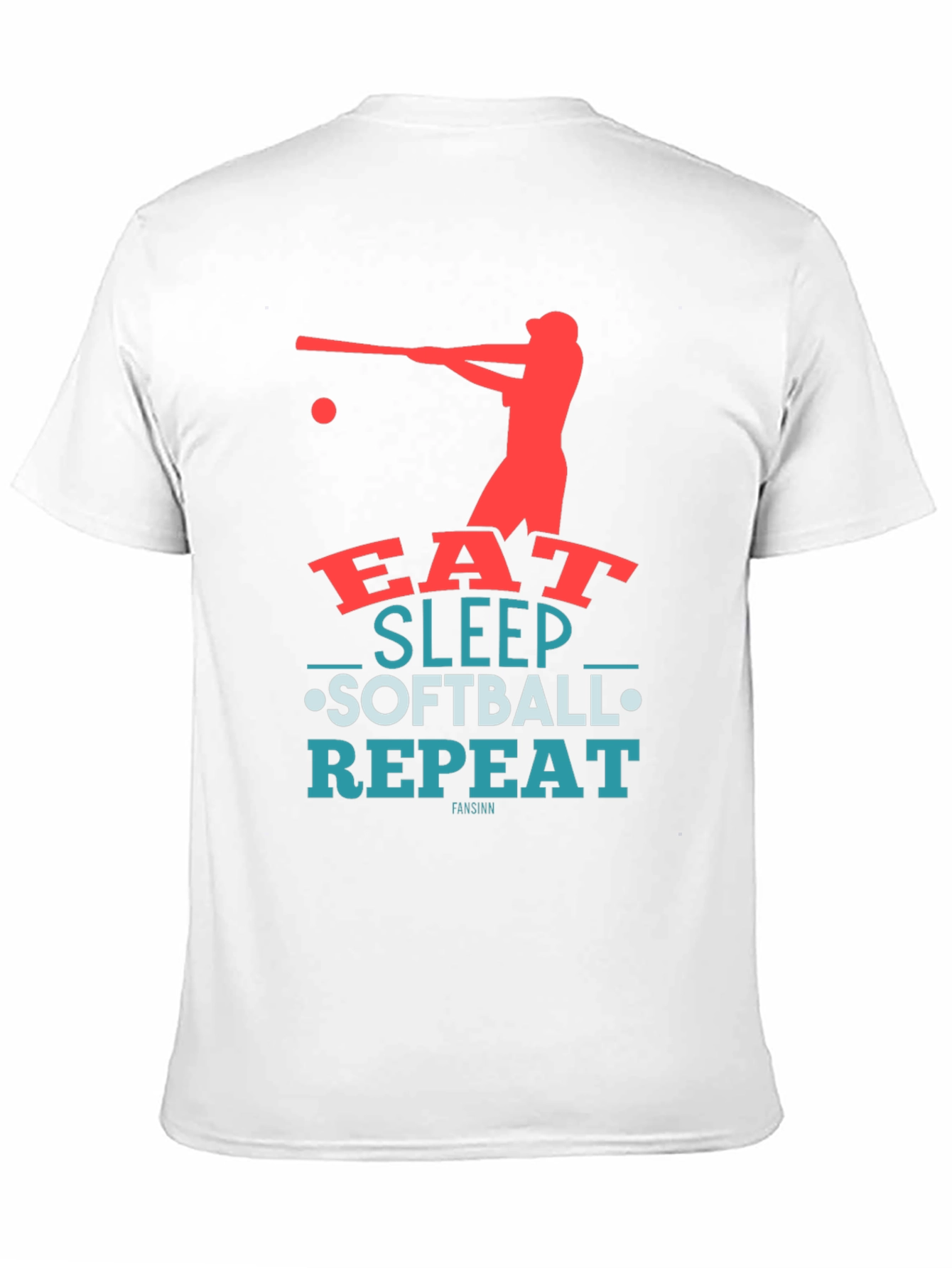 Eat Sleep Softball Repeat Graphic Tee