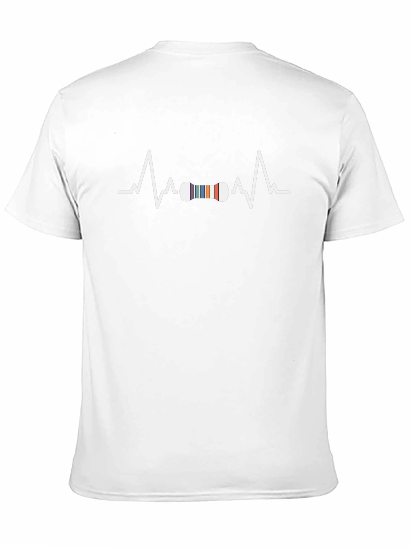 Resistor Heartbeat Black T-Shirt - Geeky Tech Style