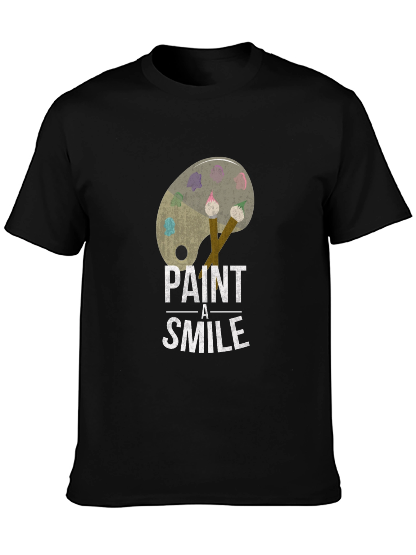 Paint a Smile Graphic Tee - Artistic Comfort