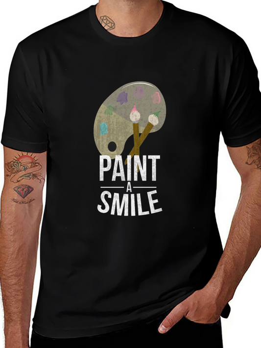 Paint a Smile Graphic Tee - Artistic Comfort