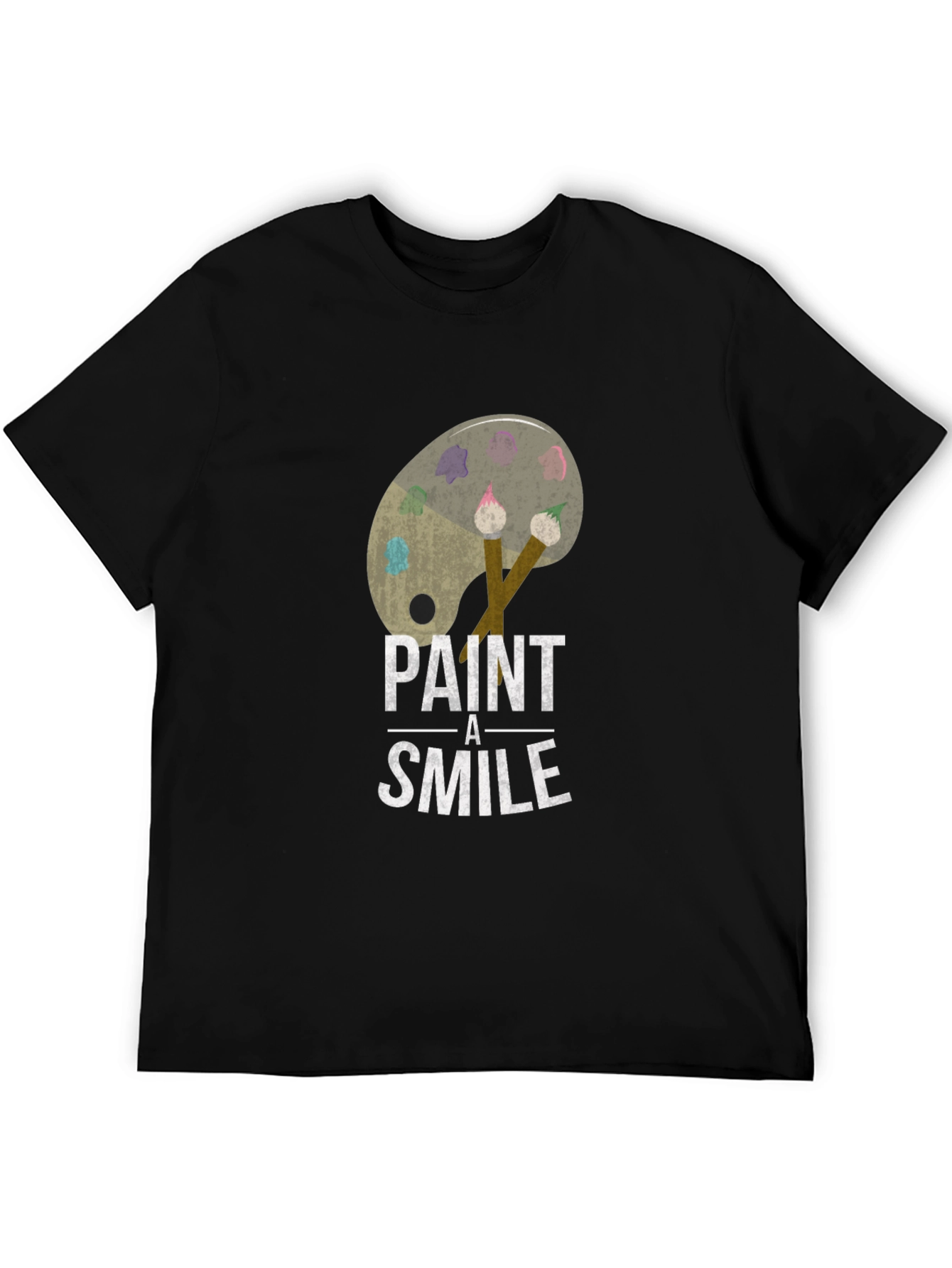 Paint a Smile Graphic Tee - Artistic Comfort
