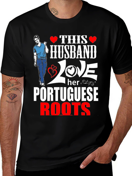 Husband Love Portuguese Roots Graphic Tee